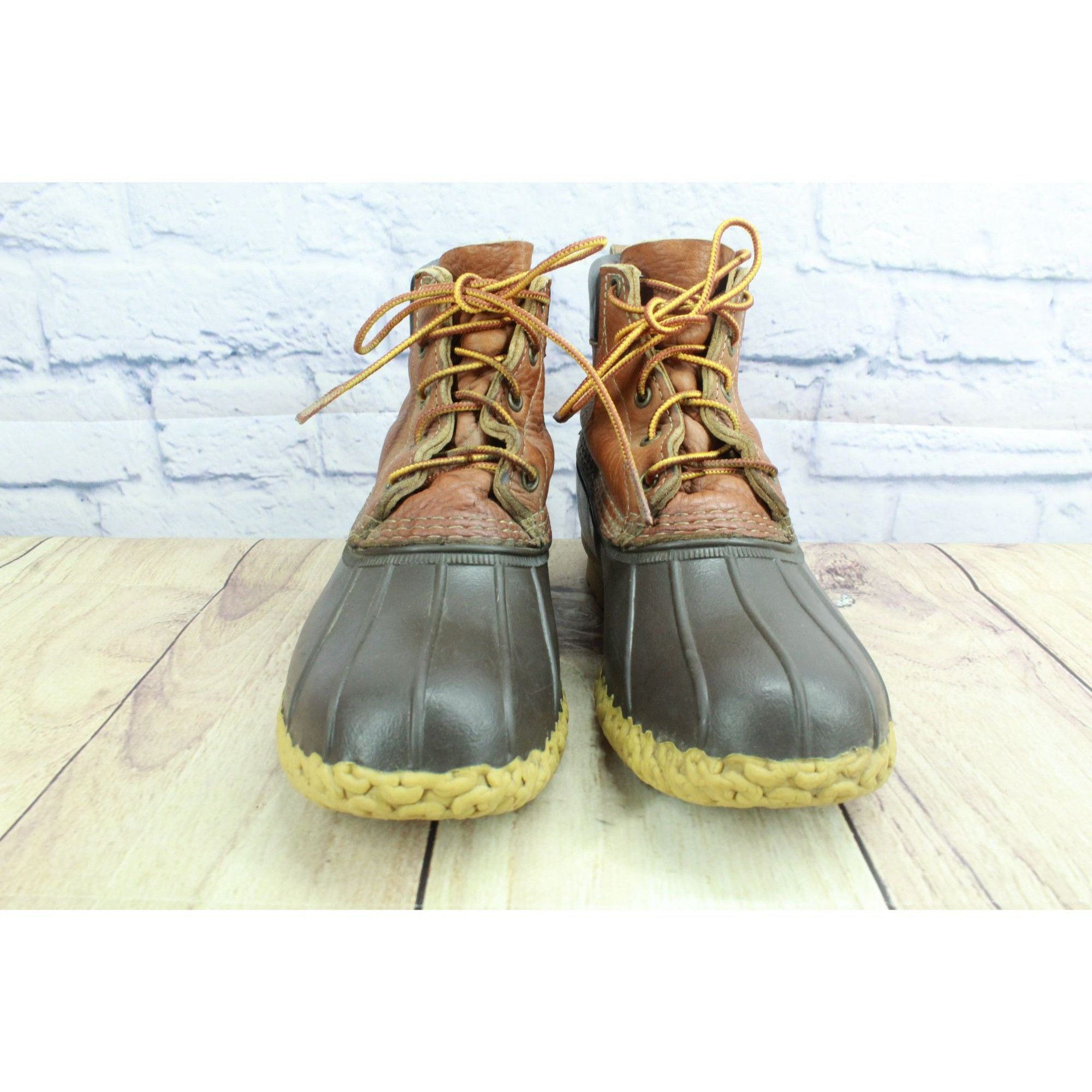 L.L. Bean LL Bean Brown Leather Waterproof Duck Boots Women's Size 9 Size US 9 / IT 39 - 4 Thumbnail