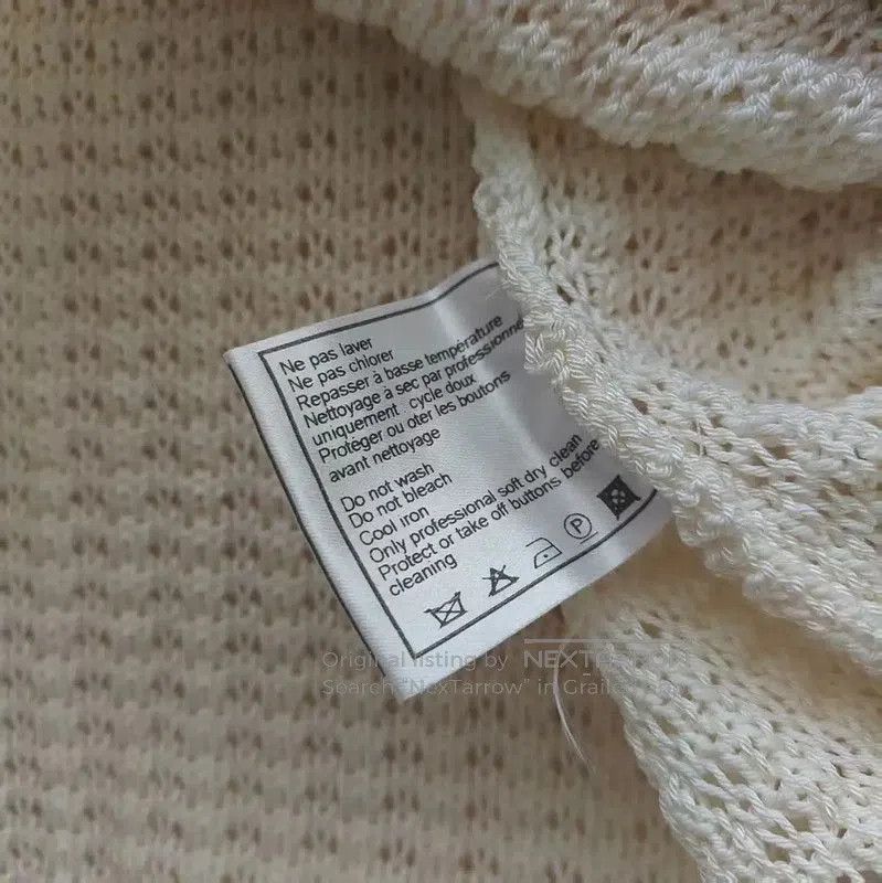 Chanel Chanel Cream Cotton Blend Long Sleeve Top . Size L / US 10 / IT 46 - 6 Thumbnail