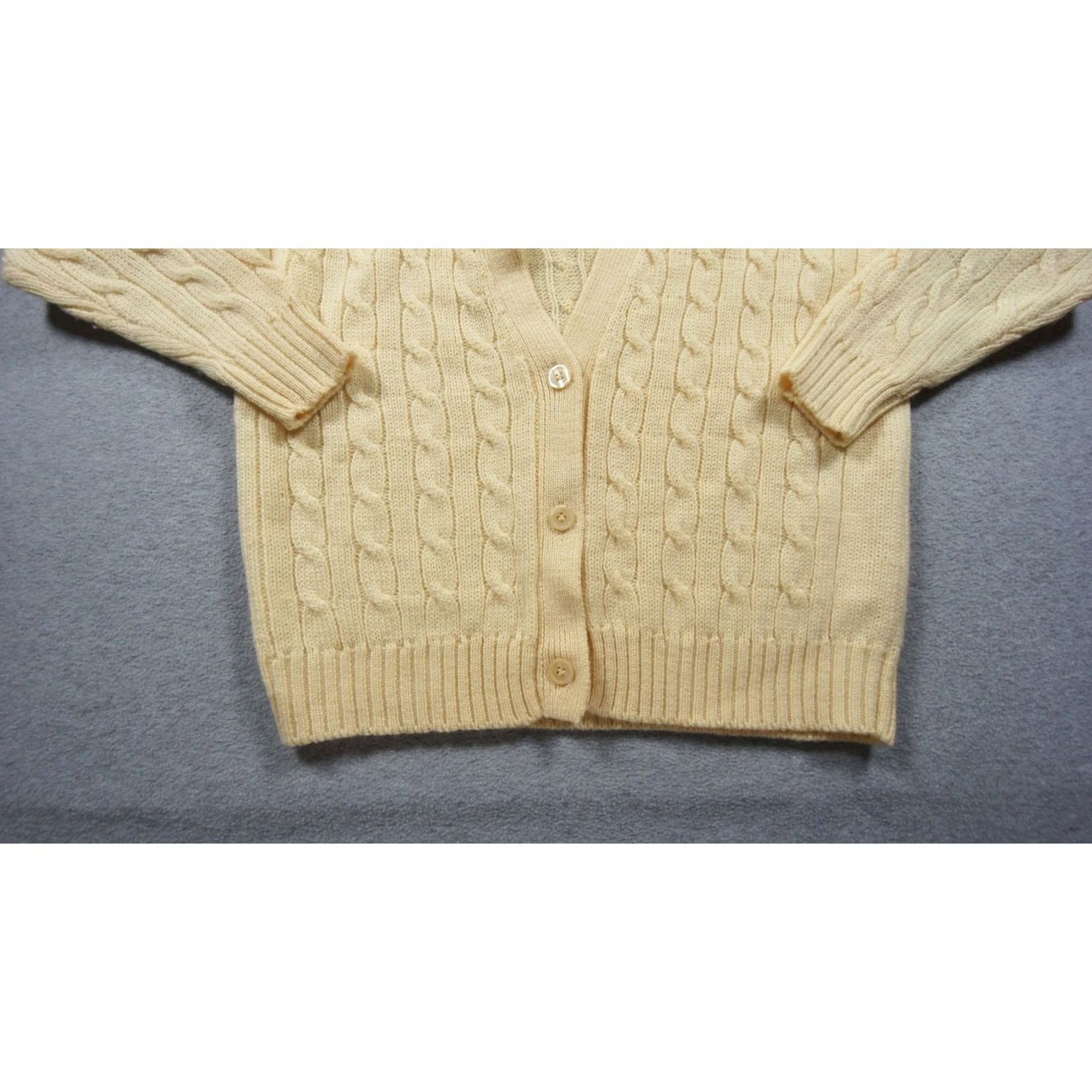 Vintage VINTAGE Cable Car Clothiers Sweater Womens XL Yellow Cardigan Knit Wool Ladies Size XL / US 12-14 / IT 48-50 - 3 Thumbnail