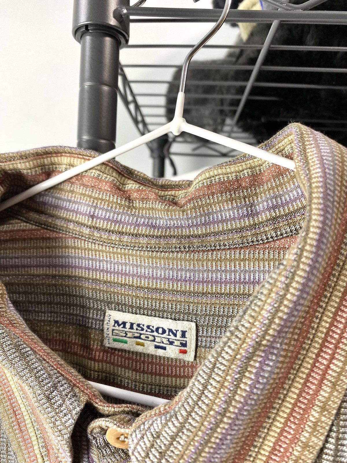 Missoni Vintage Missoni Sport Pattern Striped Shirt Size US XL / EU 56 / 4 - 5 Thumbnail