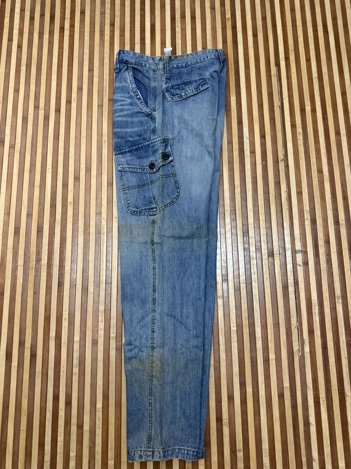 Hanes Baggy Hanes Denim Cargo Pants Multipocket / Streetwear Size US 30 / EU 46 - 12 Thumbnail