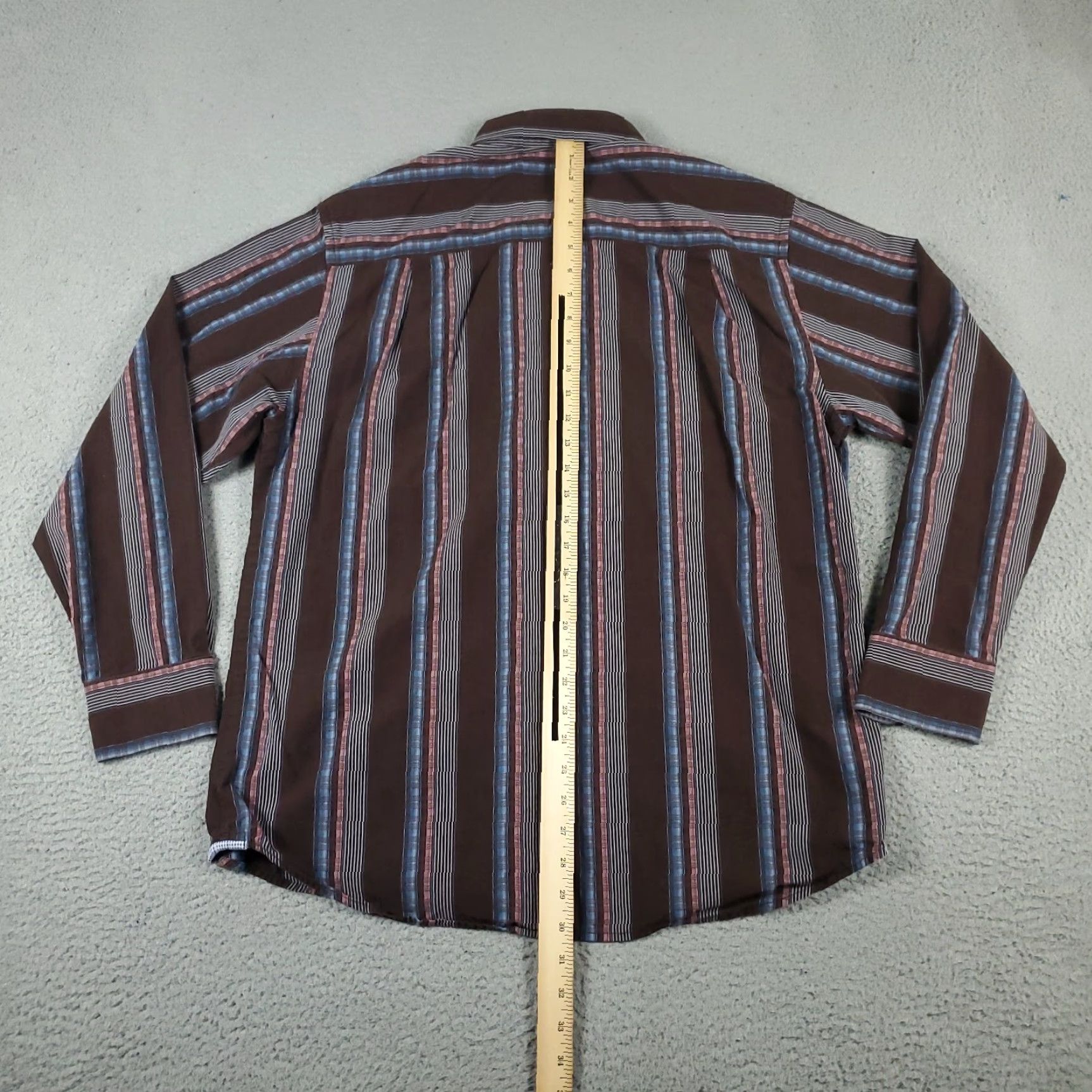 Tommy Bahama Tommy Bahama Shirt Mens Size L Brown Blue Striped Button-Up Long Sleeve Size US L / EU 52-54 / 3 - 3 Thumbnail