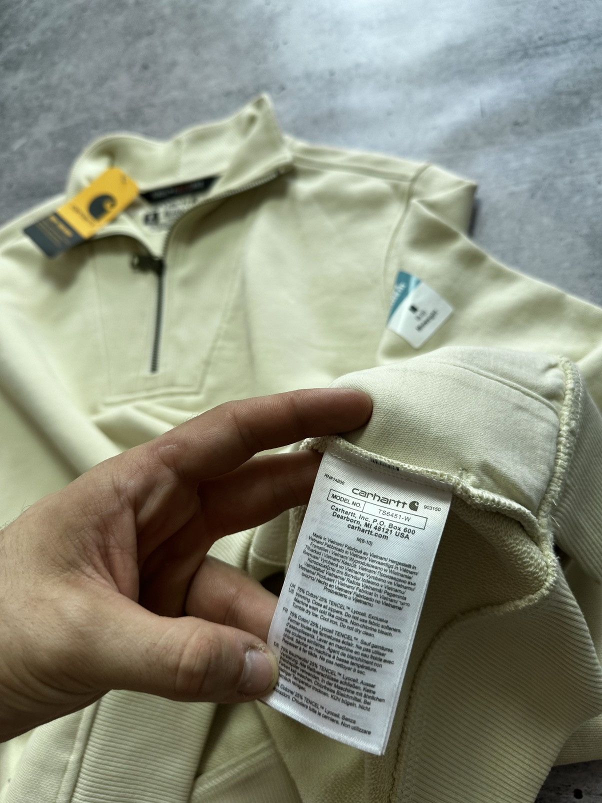 Carhartt Wip Carhartt WIP TENCEL Fiber Half-Zip Hype Y2K Sweatshirt Size M / US 6-8 / IT 42-44 - 7 Thumbnail
