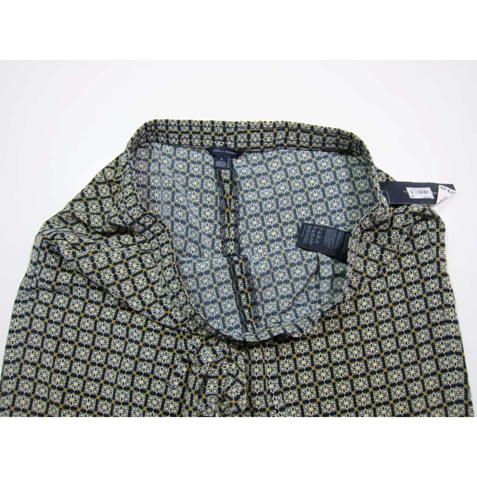Tommy Hilfiger NWT Tommy Hilfiger Wide Leg Pant With Pockets Women 14T Paisley Blue Yellow City Classic City Paisley Wide-Leg Pants Women XL Size 36" / US 14 / IT 50 - 5 Thumbnail