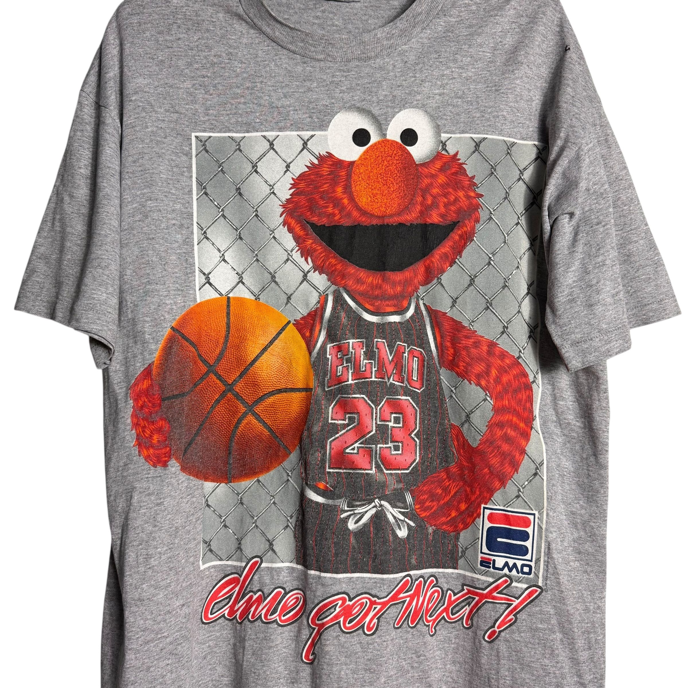Vintage 🔥RARE🔥Vintage Elmo Sesame Street Basketball Jordan T-shirt Size US XL / EU 56 / 4 - 2 Thumbnail