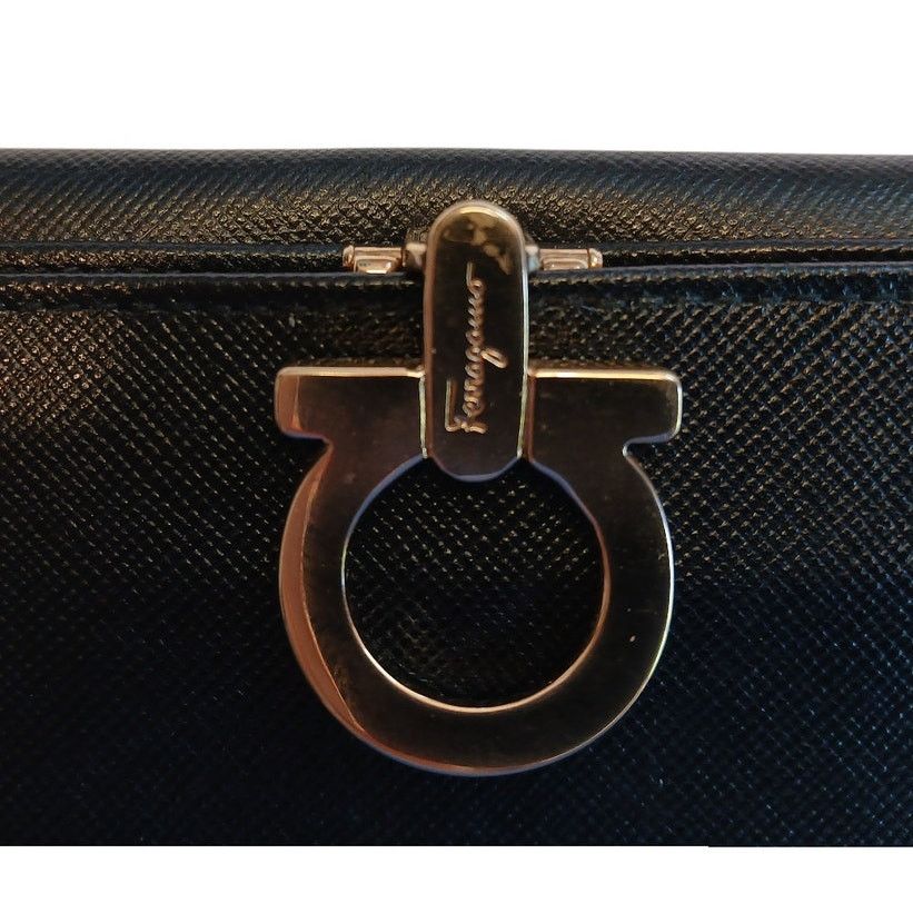 Salvatore Ferragamo Salvatore Ferragamo Black Leather Bifold Wallet Size ONE SIZE - 8 Thumbnail