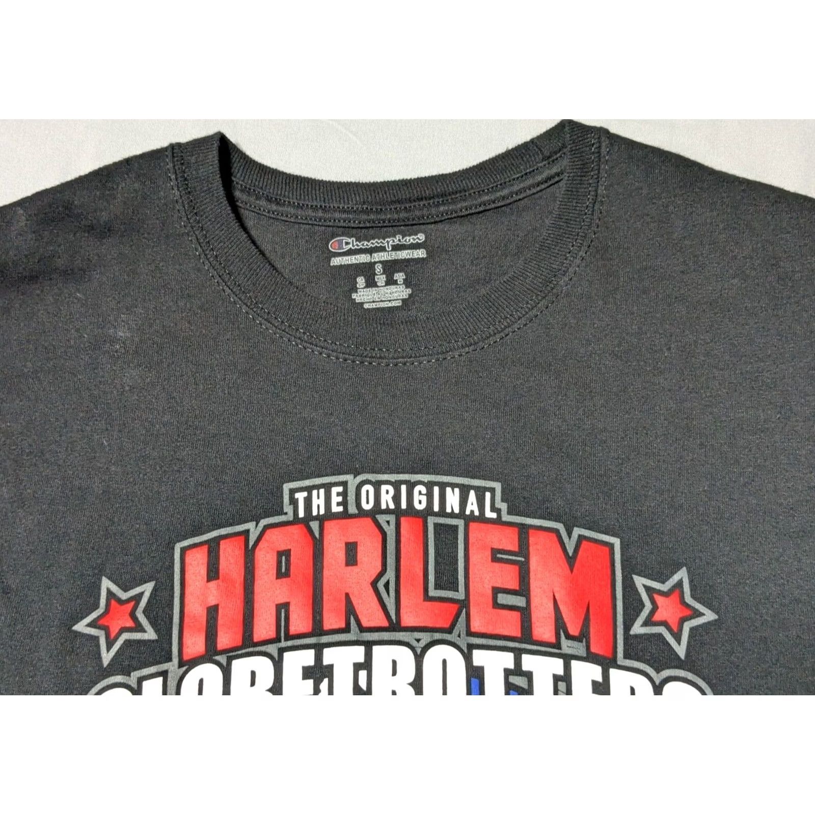 Champion Champion Harlem Globetrotters World Tour Double-Sided Men Small Black T-Shirt Size US S / EU 44-46 / 1 - 5 Thumbnail