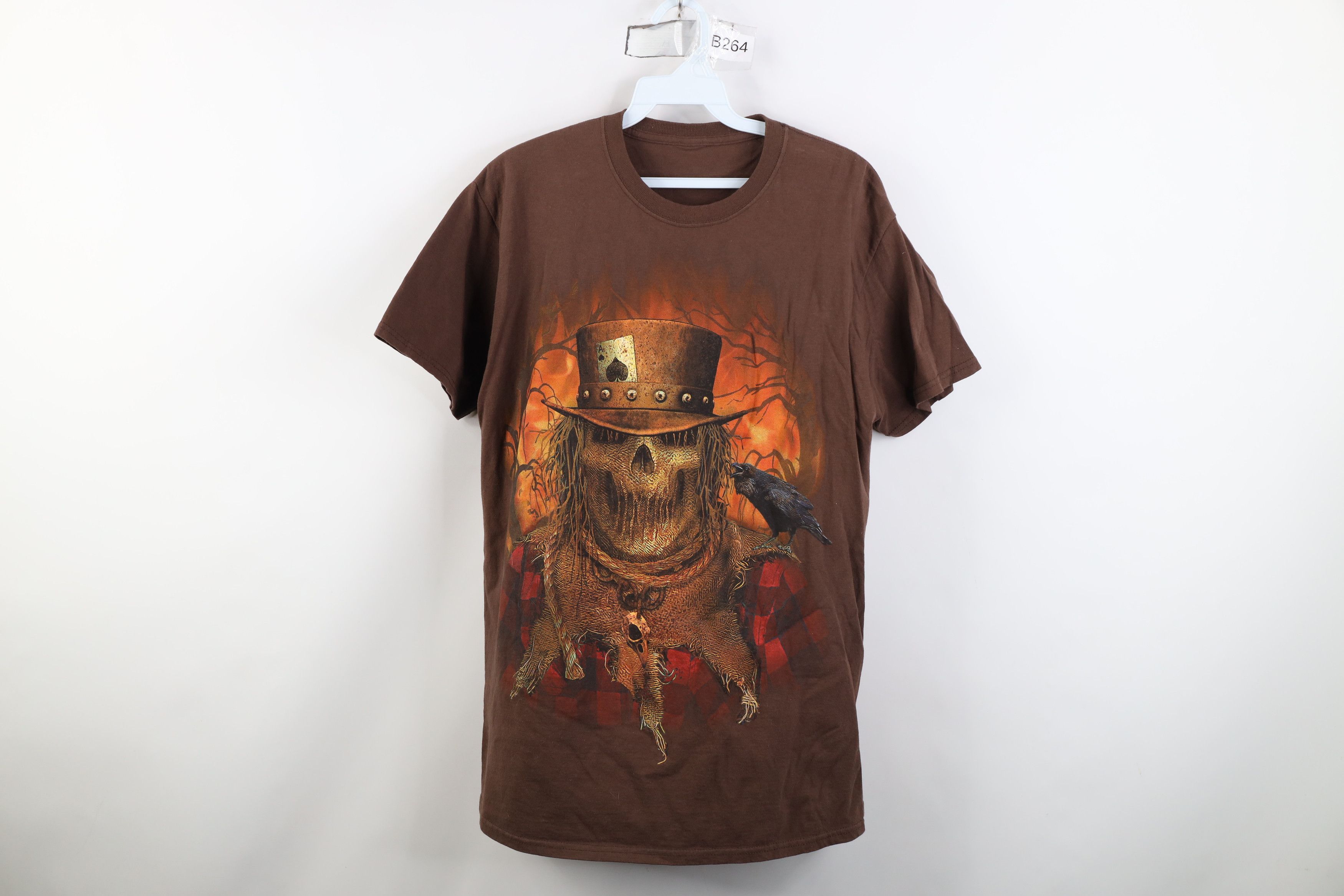 Vintage Vintage Y2K Streetwear Scarecrow Halloween Raven T-Shirt Size US S / EU 44-46 / 1 - 1 Thumbnail