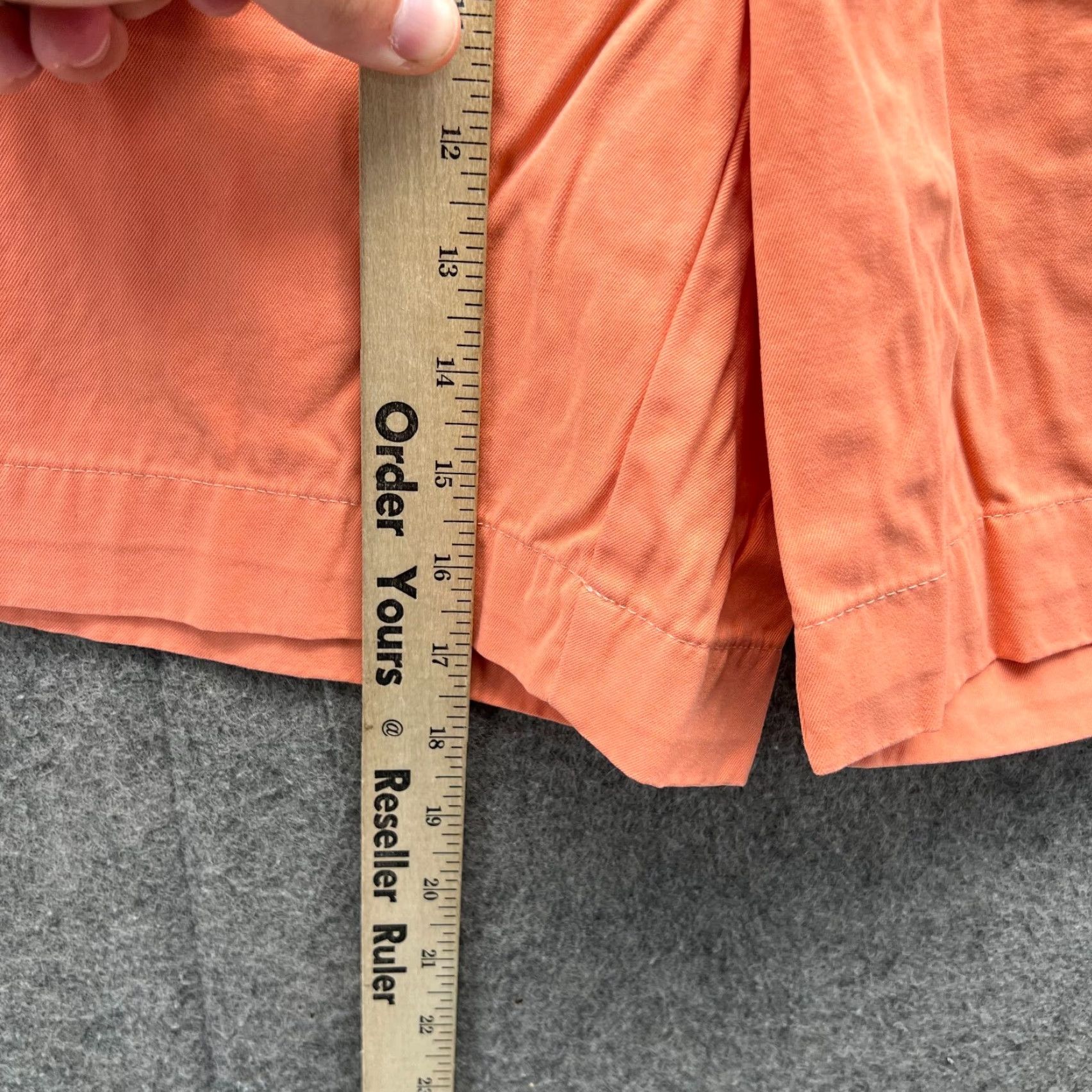 Tommy Hilfiger Tommy Hilfiger Shorts Mens 32 Orange Chino Flat Front Classic Fit Canvas Cotton Shorts Size US 32 / EU 48 - 6 Thumbnail