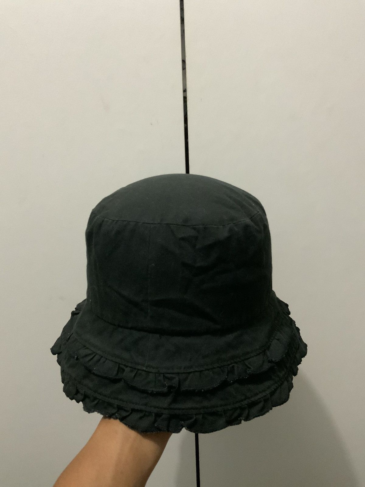 Japanese Brand Namika Design Lace Black Bucket Hat Size ONE SIZE - 1 Thumbnail