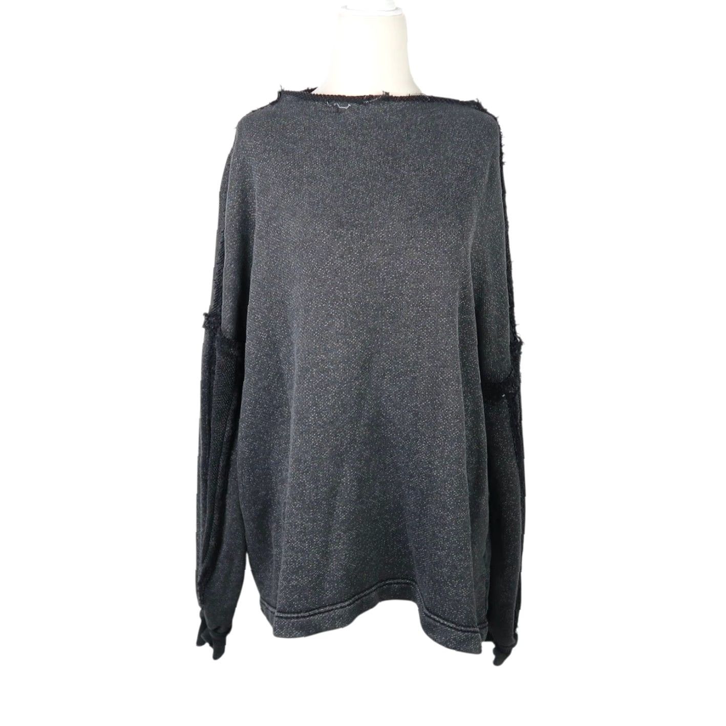 Free People VINTAGE Free People Romy Rollneck Sweatshirt Washed Black Small Size S / US 4 / IT 40 - 2 Thumbnail