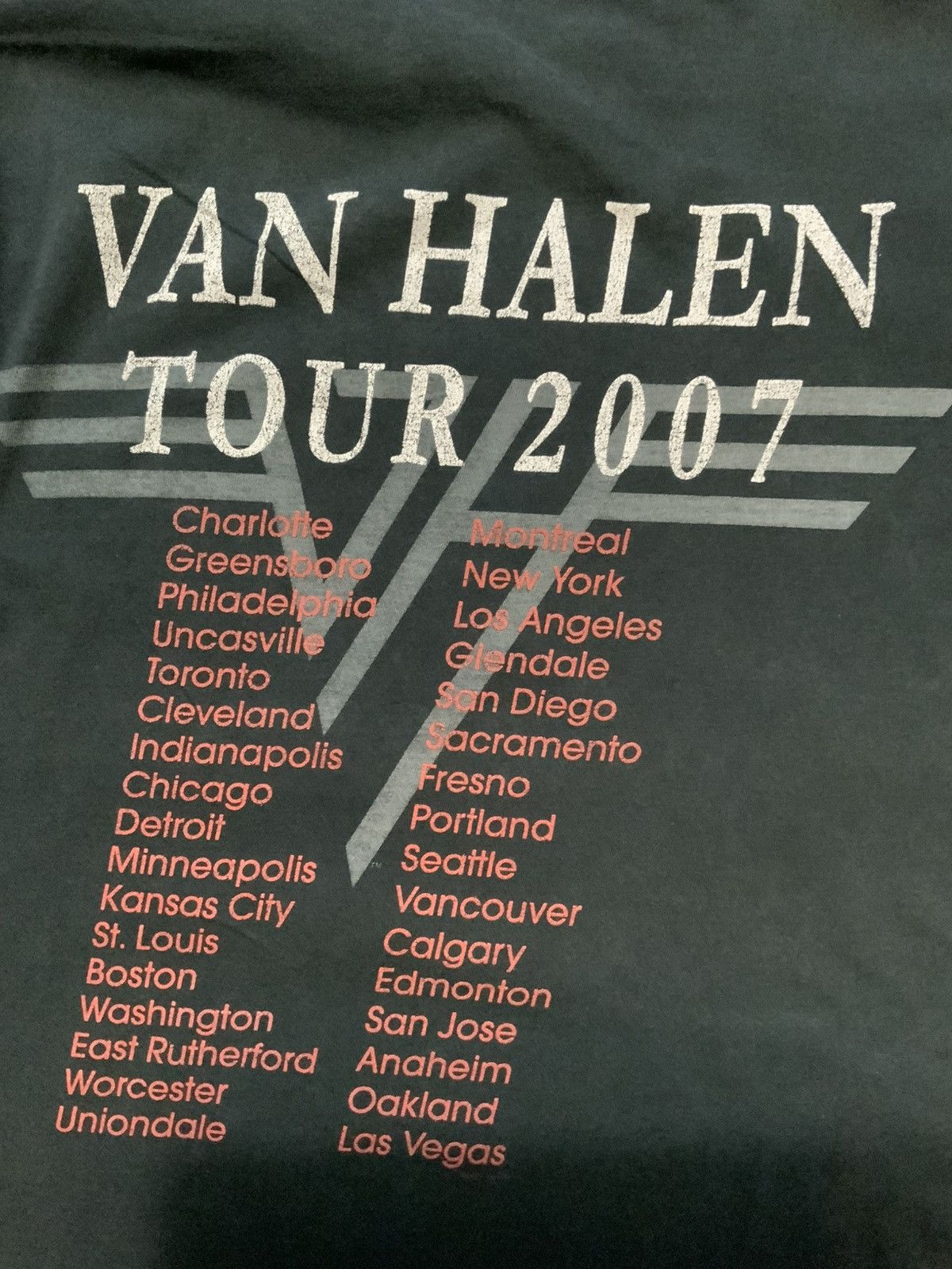 Band Tees Van Halen David Lee Roth Reunion 2007 Tour Concert T-Shirt Size US S / EU 44-46 / 1 - 6 Thumbnail