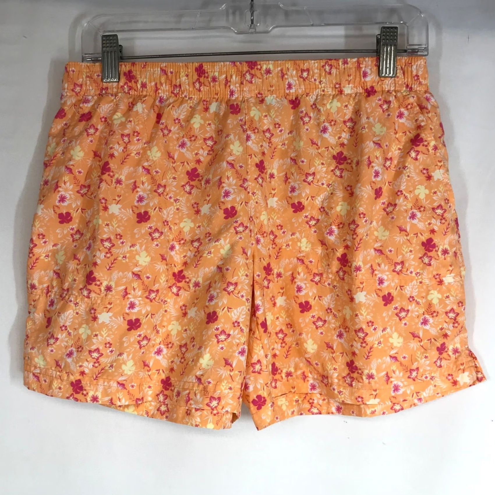 Vintage Columbia Women's Orange Floral Print Athletic Shorts S Regular Size 28" / US 6 / IT 42 - 2 Thumbnail
