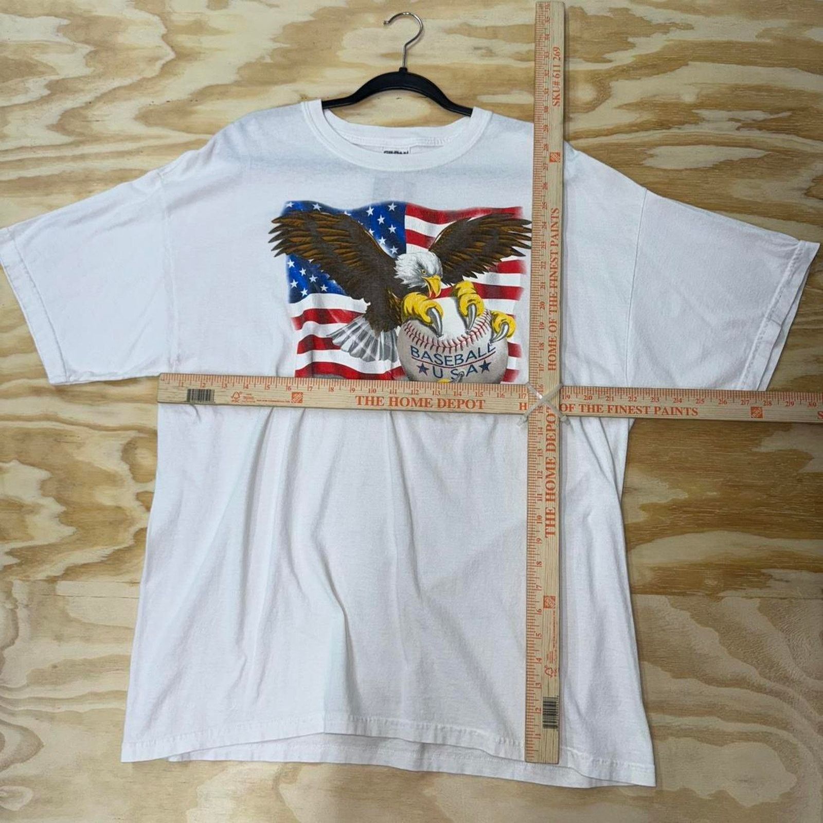 Gildan Vintage y2k baseball usa american flag baseball 00s t-shirt Size US XL / EU 56 / 4 - 3 Thumbnail