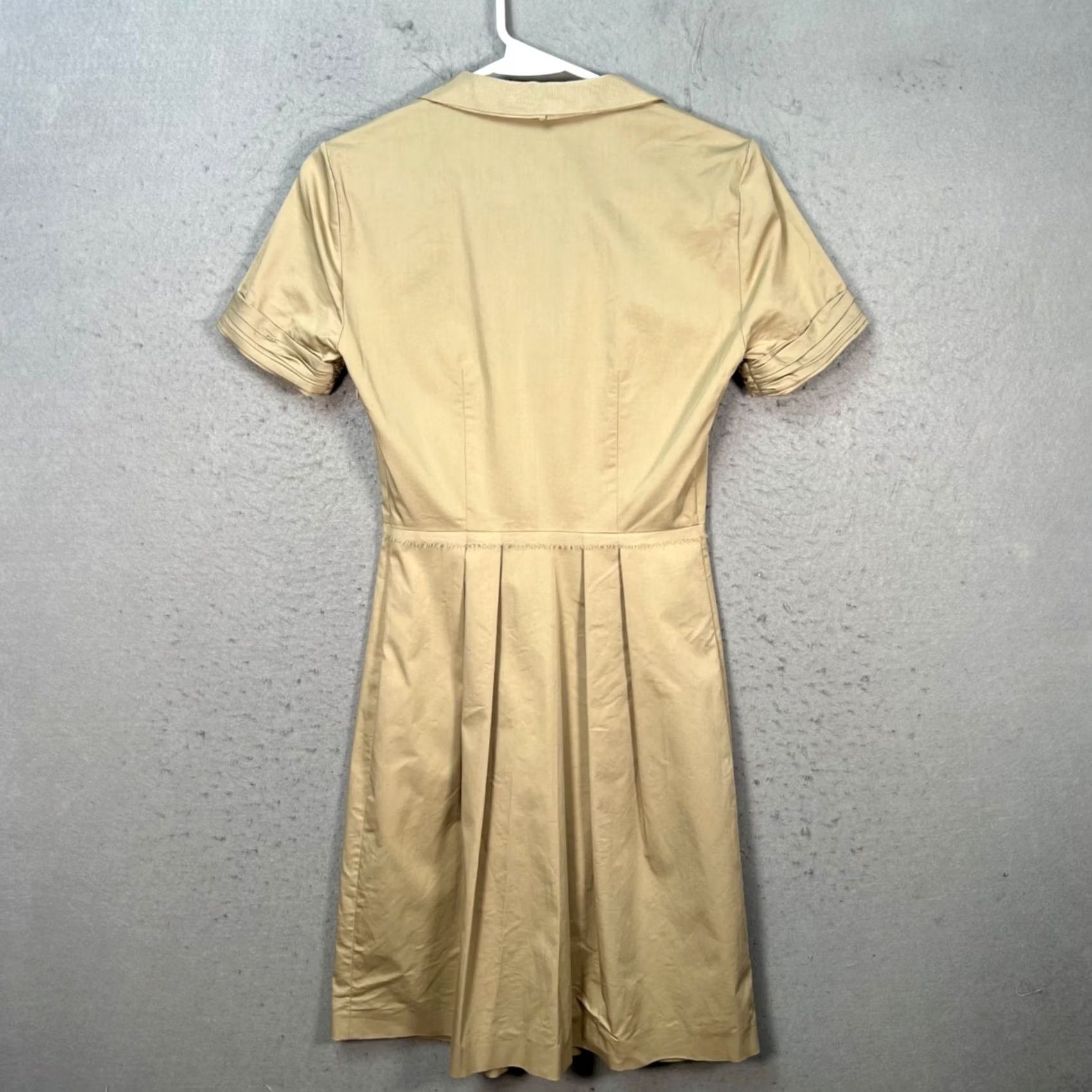 Elie Tahari Elie Tahari Beige Short-Sleeve Collared Pleated Dress Womens 0 Dress Beige Short Sleeve Collared Pleated Elie Tahari Womens 0 Jeans? Size XS / US 0-2 / IT 36-38 - 2 Thumbnail