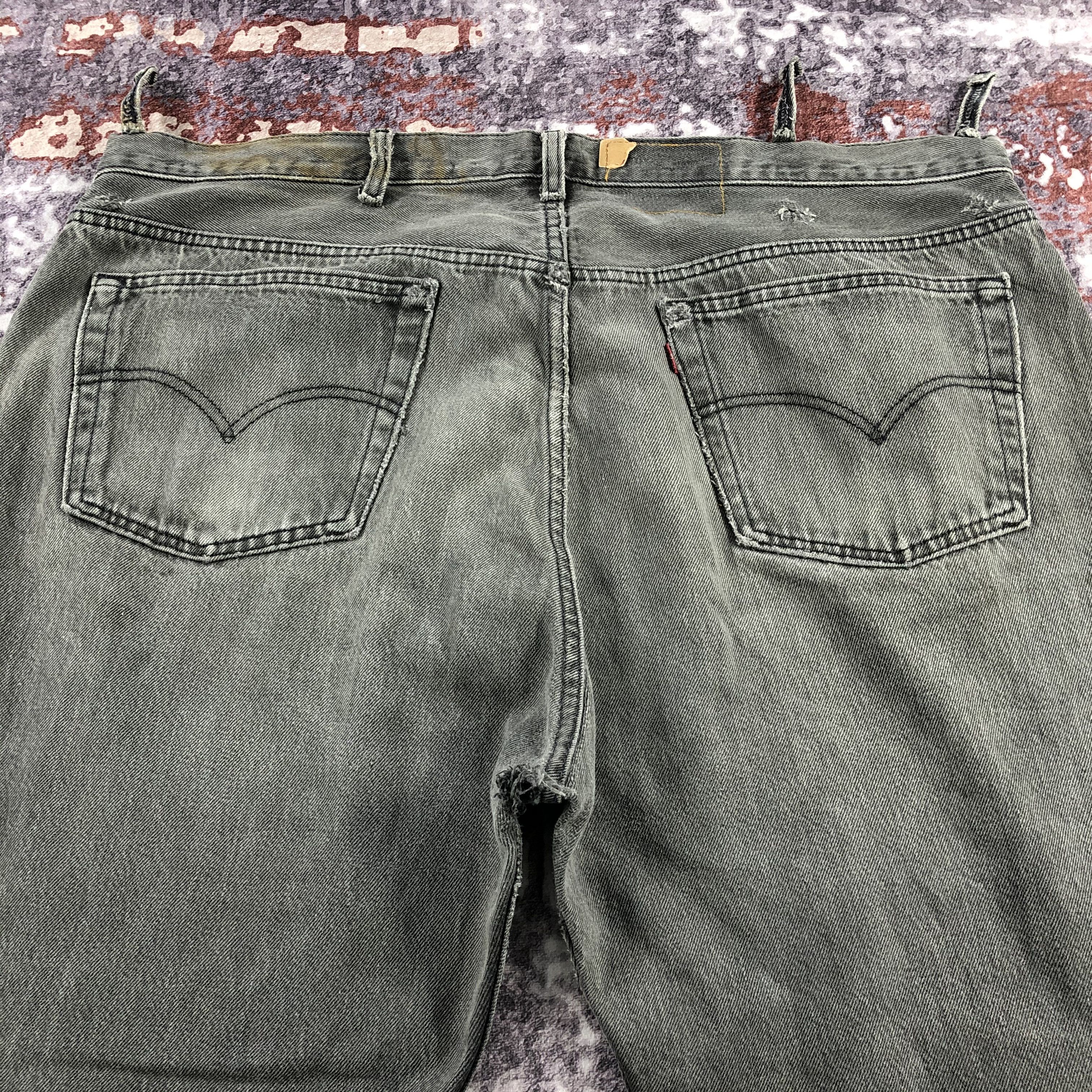 Levi's Vintage 90s Levis 501 Faded Black Jeans-JM2541 Size US 42 / EU 58 - 5 Thumbnail
