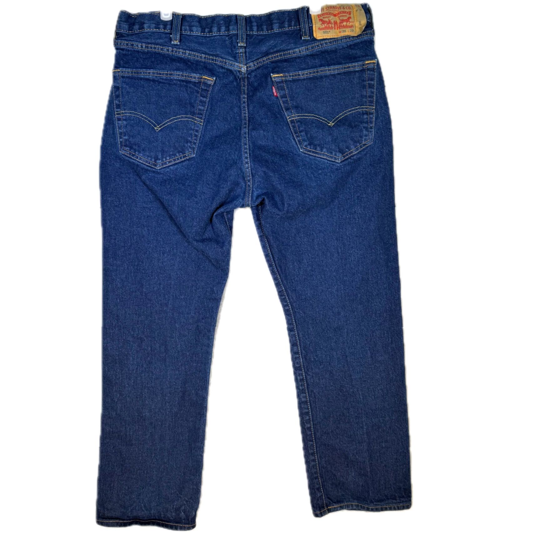 American Eagle Outfitters Levi’s 501 Men’s Jeans Blue Denim Straight Leg Button Fly 38x29 Jeans Men Size US 34 / EU 50 - 2 Thumbnail