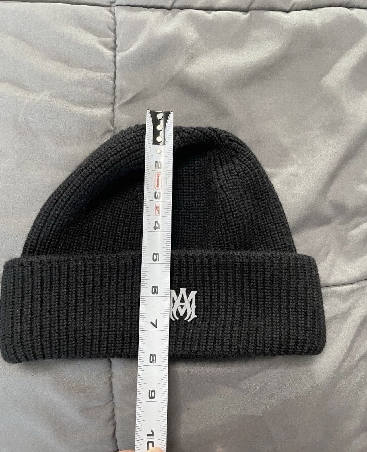 Amiri AMIRI Logo Virgin Wool Black Beanie Size ONE SIZE - 4 Thumbnail