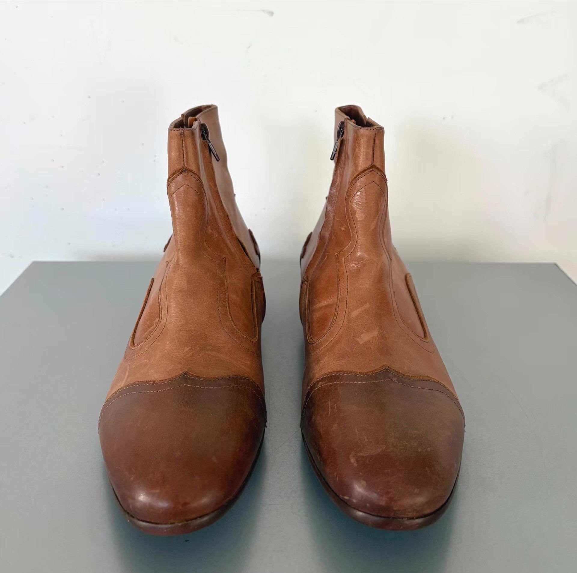 Etro Etro Men's Western Cowboy Ankle Boots Ｑ21 Size US 7 / EU 40 - 3 Thumbnail