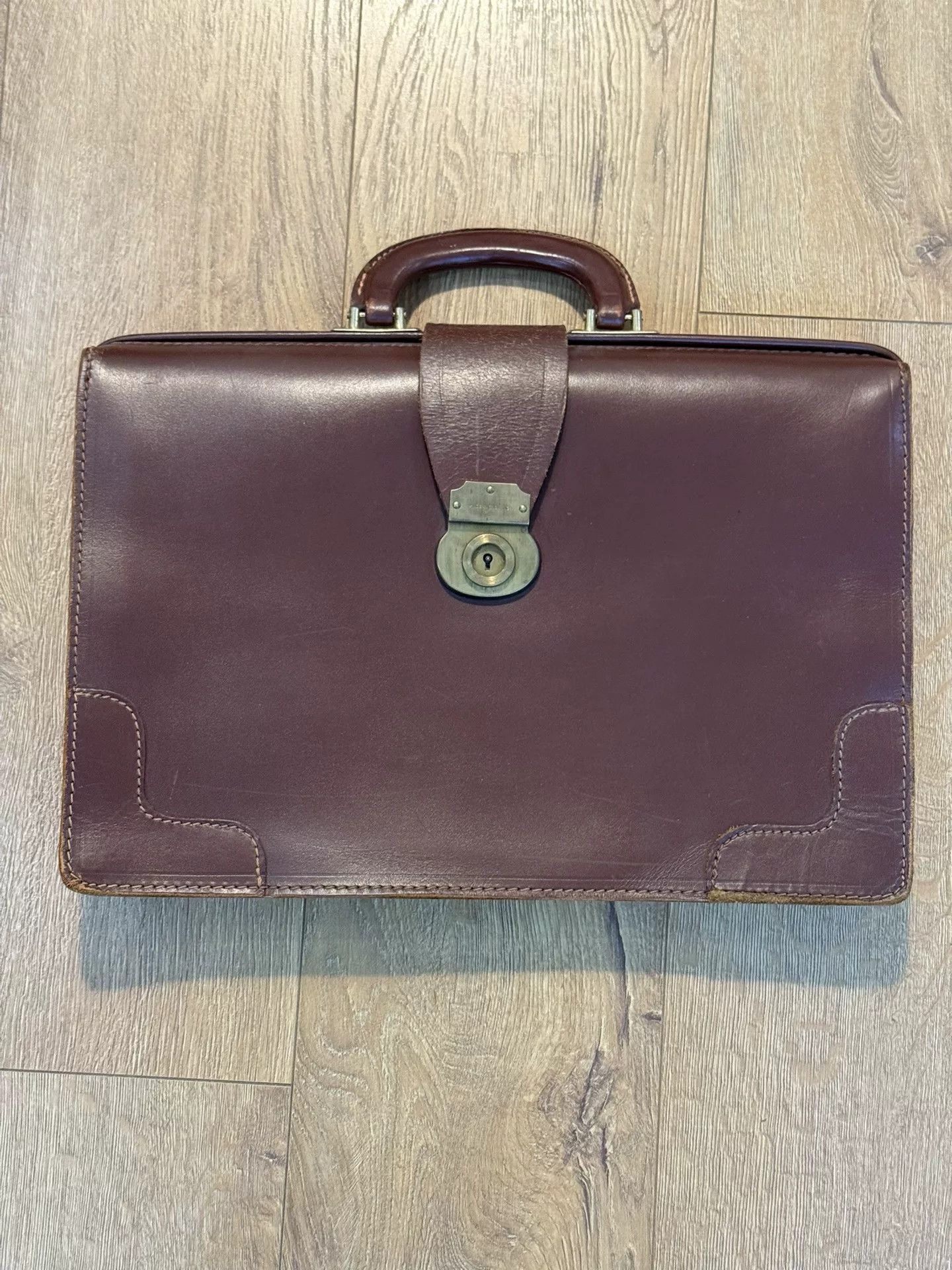 Other London Vintage British Handmade Leather Briefcase Size ONE SIZE - 1 Thumbnail