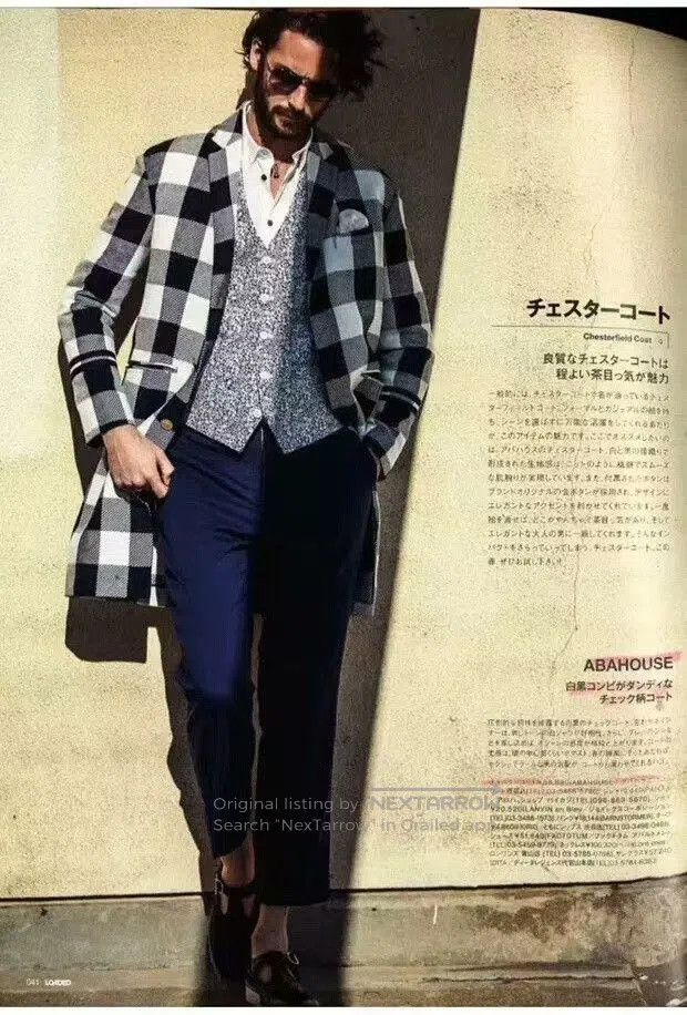 ABAHOUSE ABAHOUSE Blue and White Check Blazer. Size US L / EU 52-54 / 3 - 1 Thumbnail