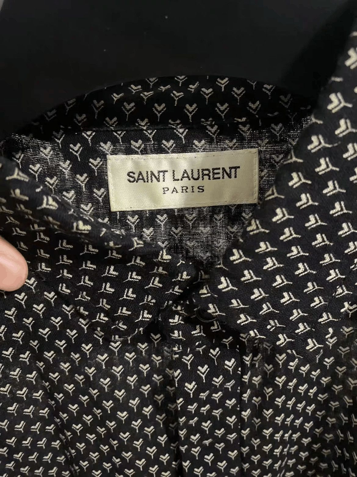 Saint Laurent Paris Saint Laurent Paris Small Y Logo Monogram Shirt Size US S / EU 44-46 / 1 - 3 Thumbnail