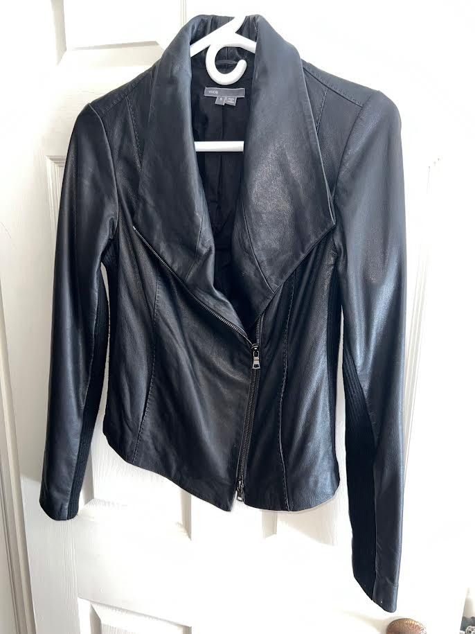 Vince Vince leather moto jacket Size S / US 4 / IT 40 - 3 Thumbnail