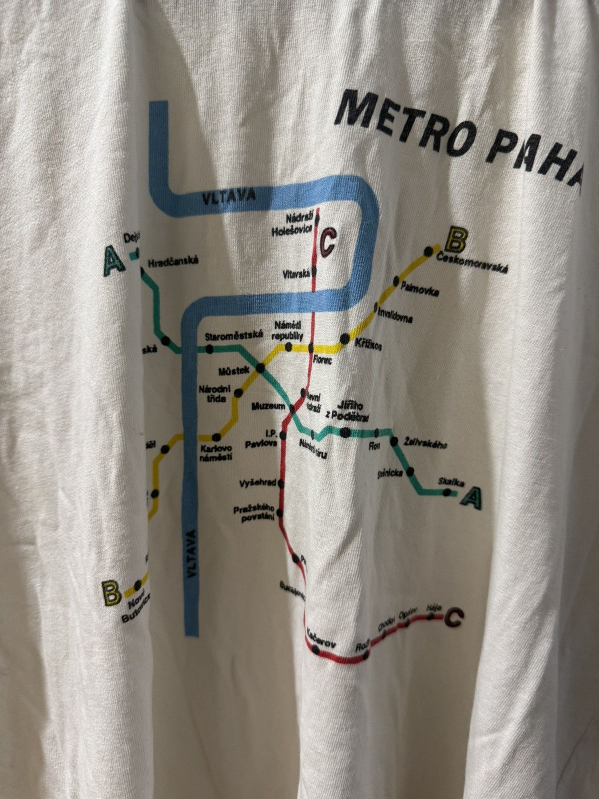 Other Vintage 90s Prague Metro Subway Graphic Paper Thin Tshirt Size US XL / EU 56 / 4 - 3 Thumbnail