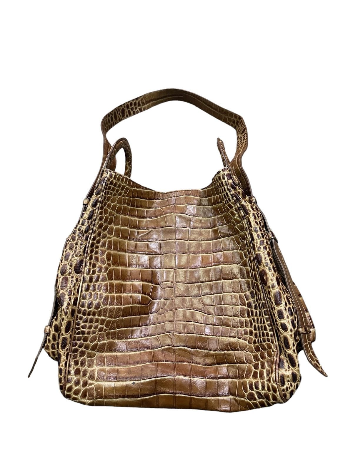 Vintage RARE MAX MARA EMBOSSED CROC LETAHER Size ONE SIZE - 14 Thumbnail