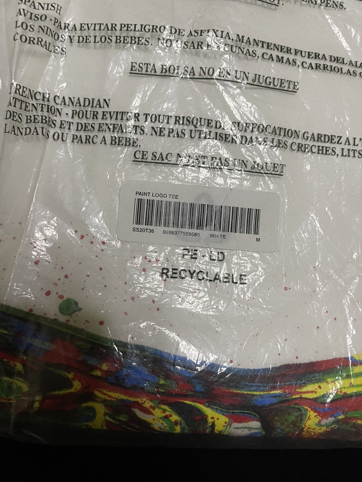 Supreme Supreme paint logo tee white Size US M / EU 48-50 / 2 - 4 Thumbnail