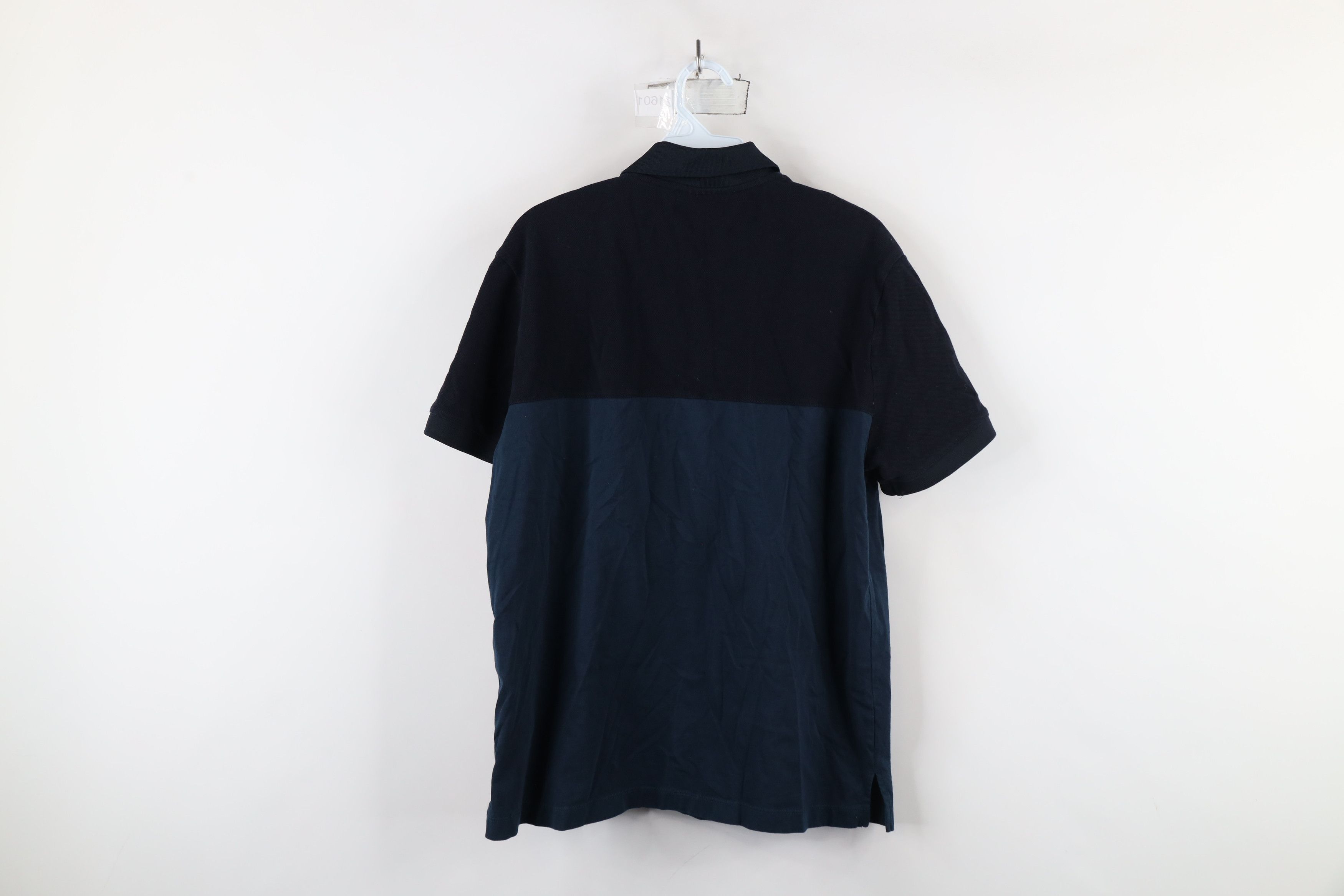 Armani Exchange × Vintage Armani Exchange Monogram Block Collared Polo Shirt Blue Size US L / EU 52-54 / 3 - 9 Thumbnail