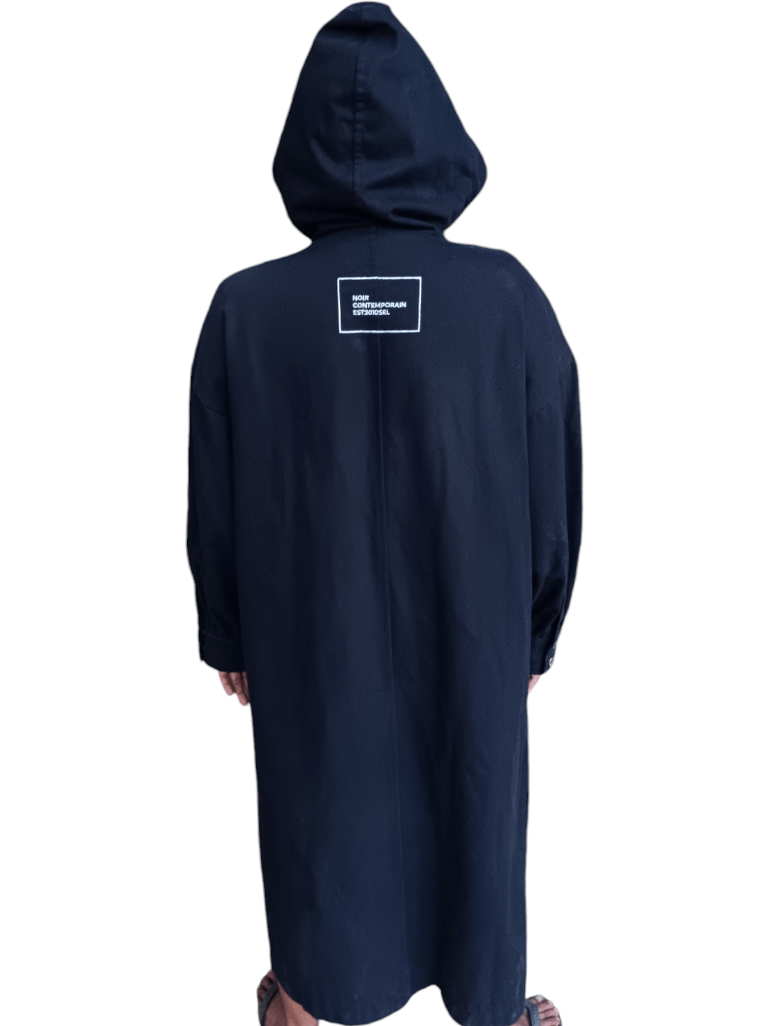 Japanese Brand 🙏24H DELETE🙏Noir contemporain hooded coat jacket Size US M / EU 48-50 / 2 - 13 Thumbnail