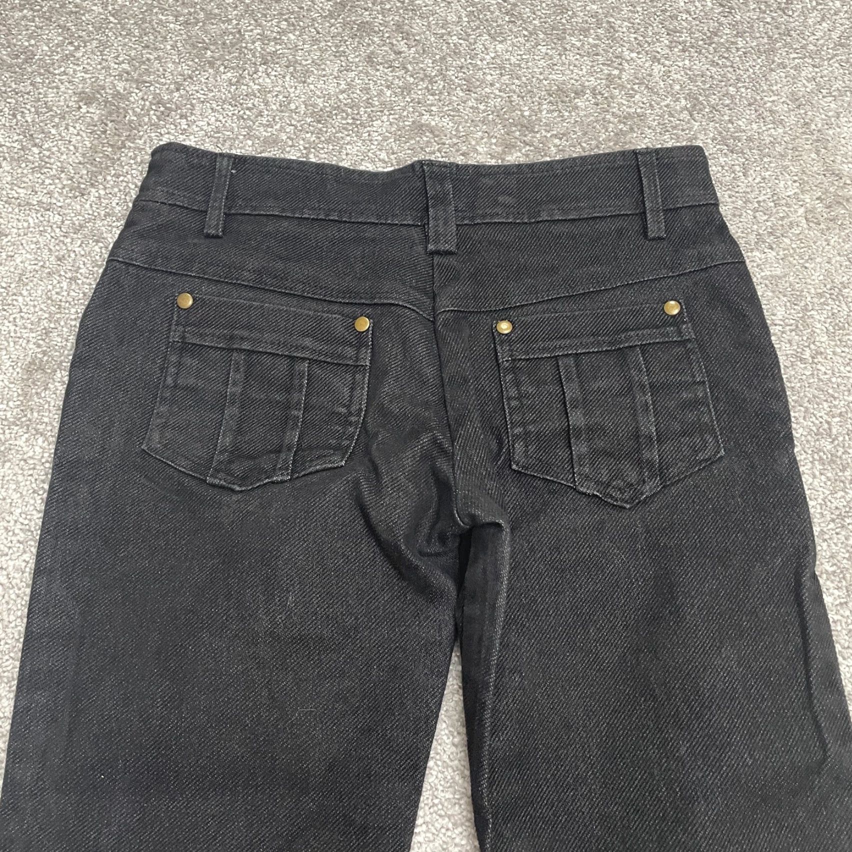 Vintage Prairie Bootcut Denim Jeans Juniors Large Black Mid Rise Cotton Casual 28x28.5 Denim Bootcut Prairie Black 28 28.5 Juniors Women City Modern Size 36" / US 14 / IT 50 - 3 Thumbnail