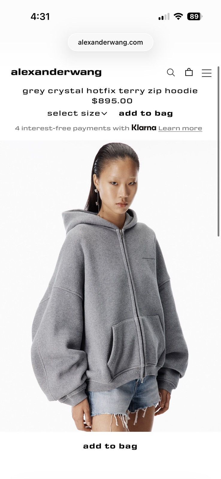 Alexander Wang Alexander Wang Crystal Hotfix Sweatsuit Size US L / EU 52-54 / 3 - 12 Thumbnail
