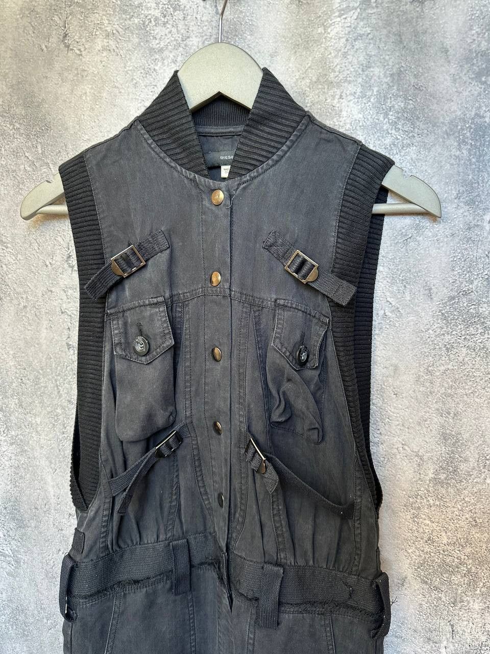 Diesel Diesel Utility Jumpsuit Sleeveless Cargo Overalls Buckle Size 25" / US 0 / IT 36 - 5 Thumbnail