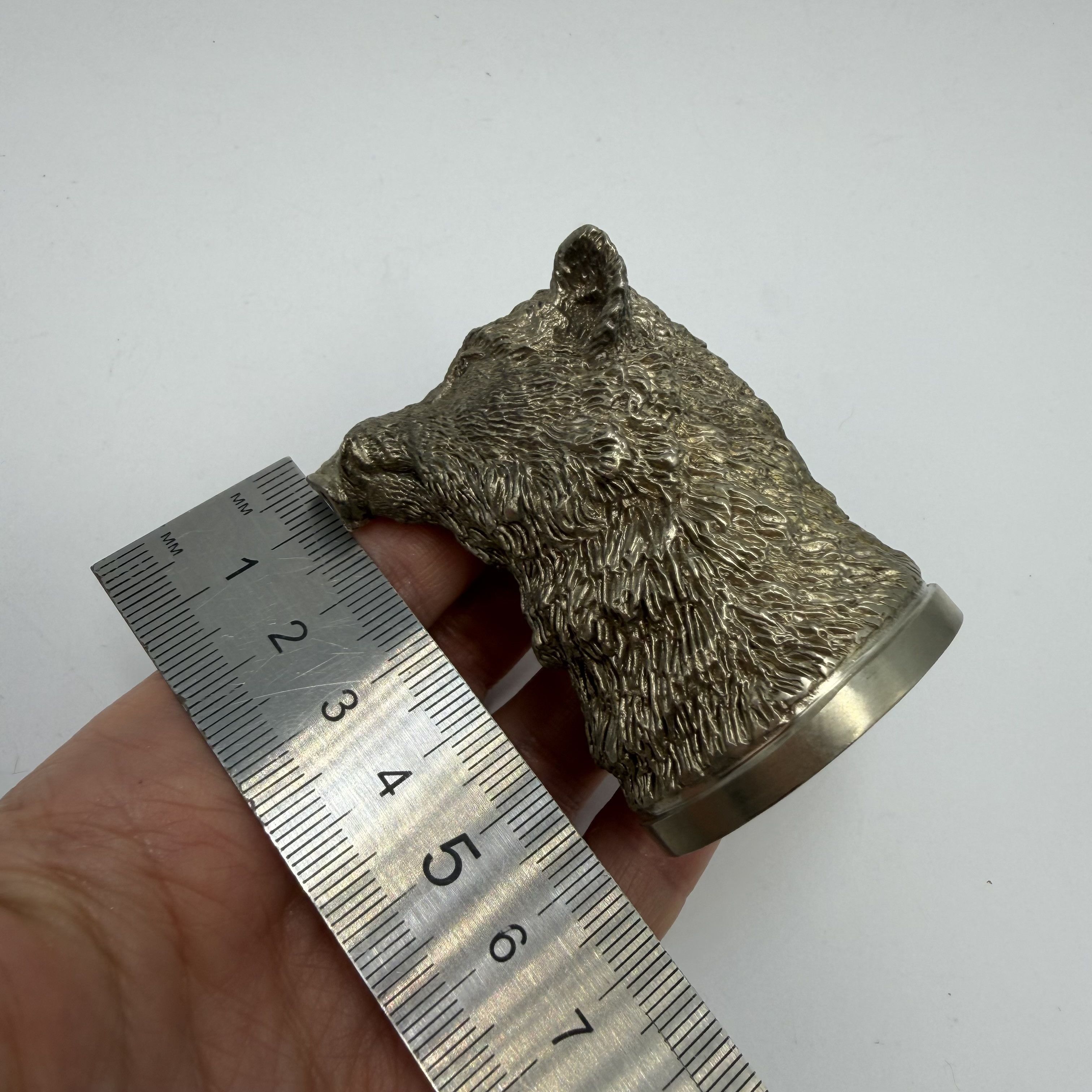 Vintage Vintage Metal Shot Glass Wild Boar Head Figurine Handcrafted Size ONE SIZE - 9 Thumbnail