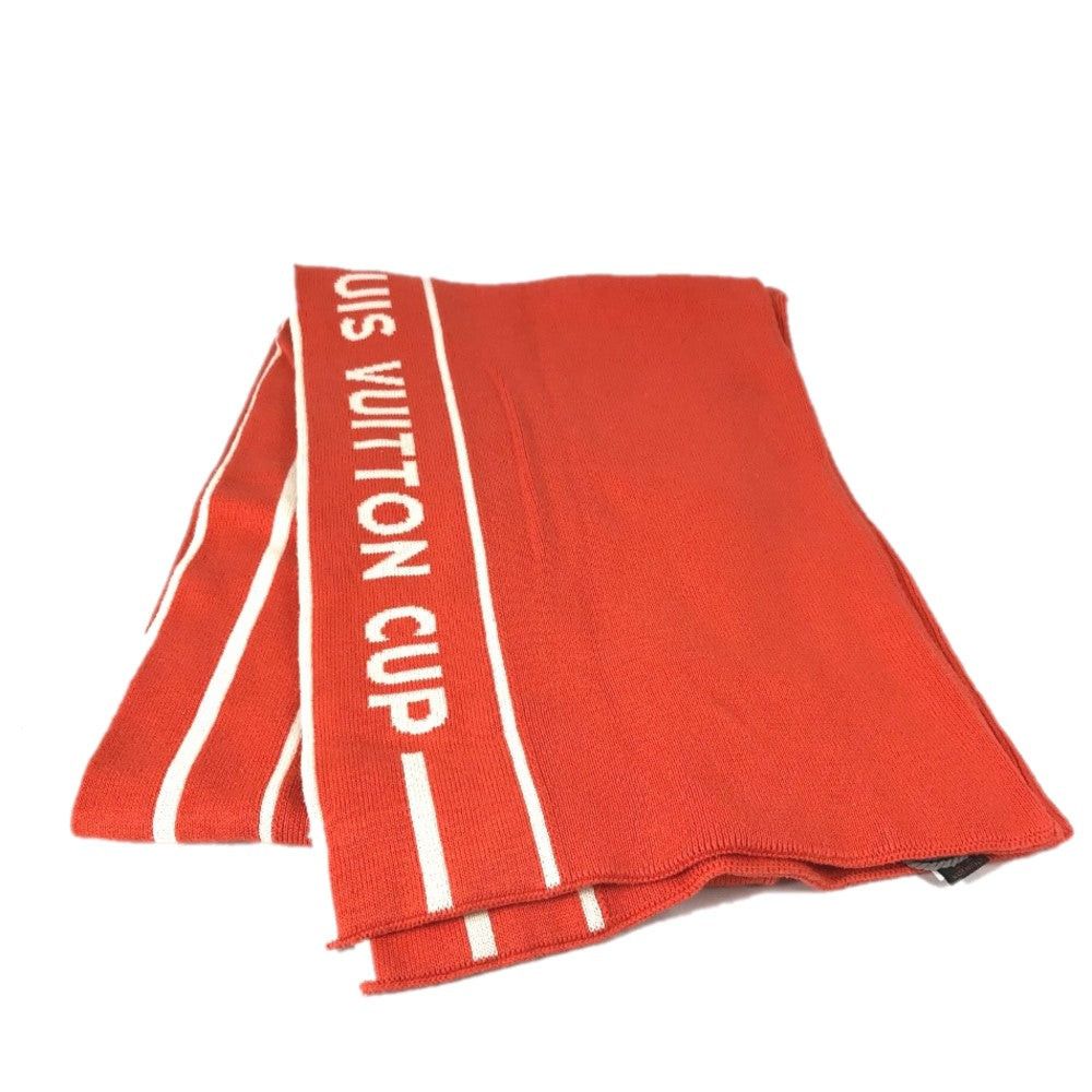 Louis Vuitton Louis Vuitton Lvcup Cup Logo Bicolor Scarf Cotton Men Orange (Colour, Color) Size ONE SIZE - 1 Thumbnail