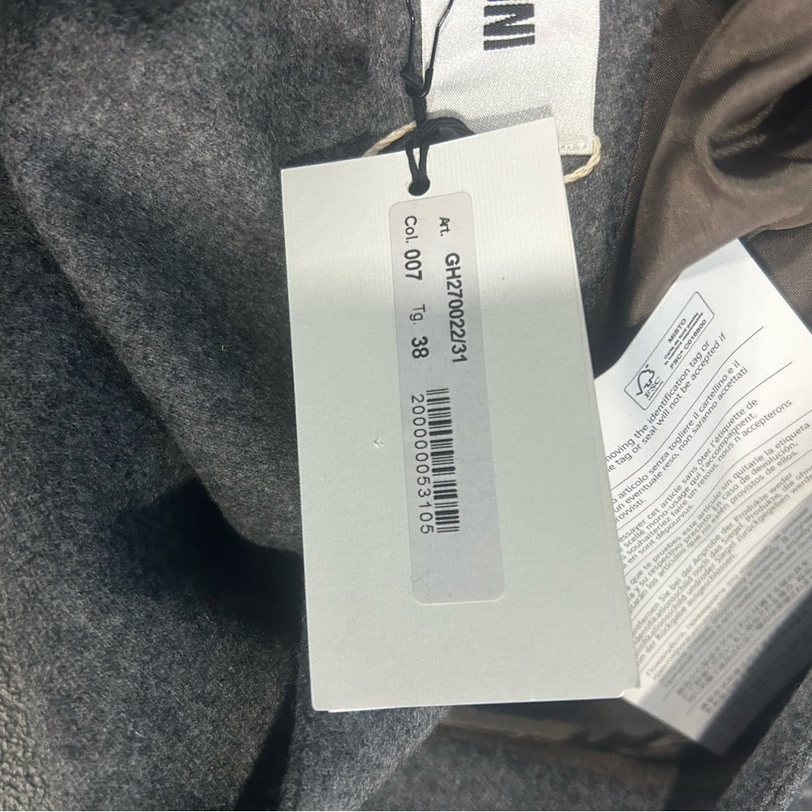 Other Grifoni Wool Lined Gray Dress Open Back V Belted NWT Small Size S / US 4 / IT 40 - 6 Thumbnail