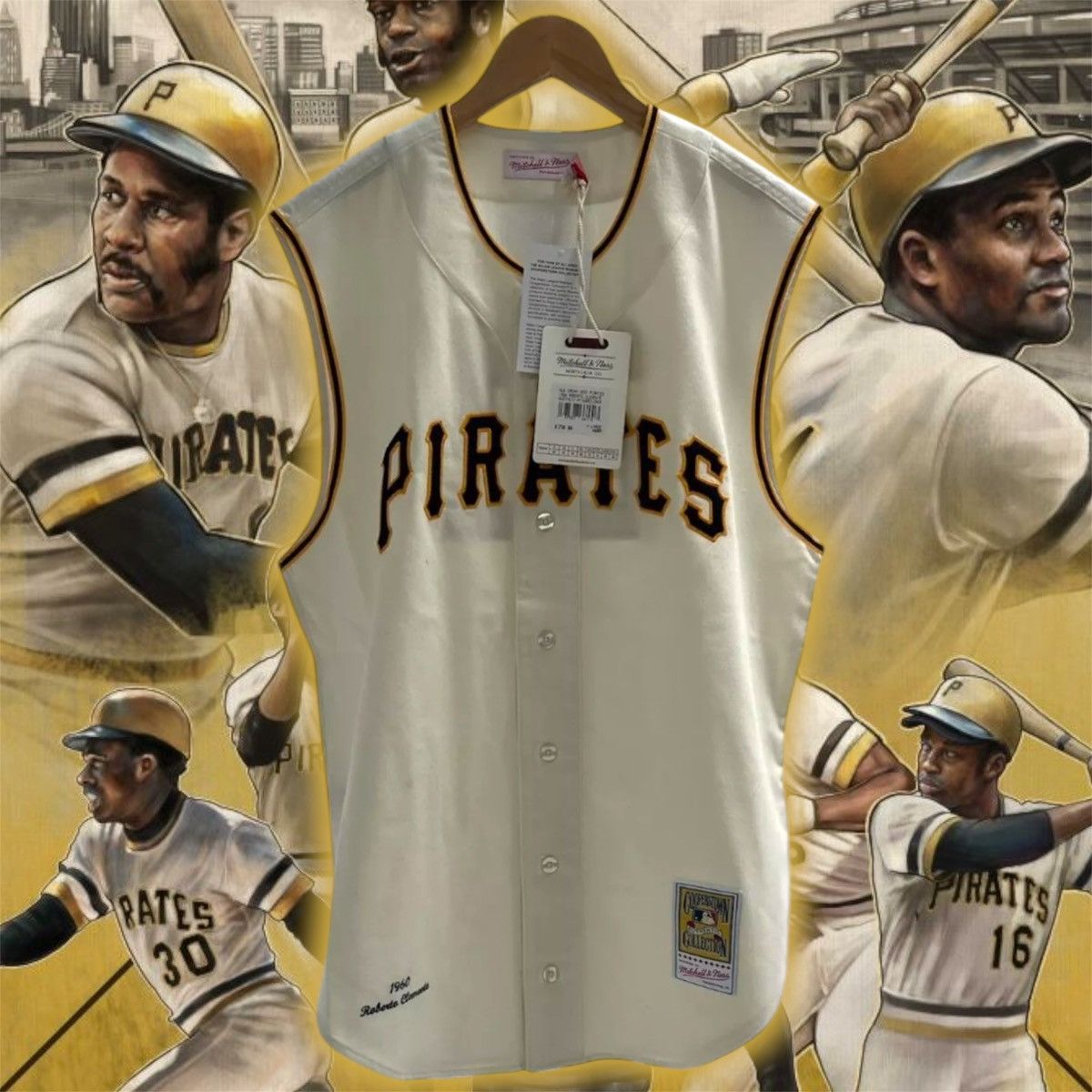 MLB × Mitchell & Ness Authentic Pittsburgh 🏴‍☠️ Pirates 1960 CLEMENTE Jersey Size US S / EU 44-46 / 1 - 1 Thumbnail