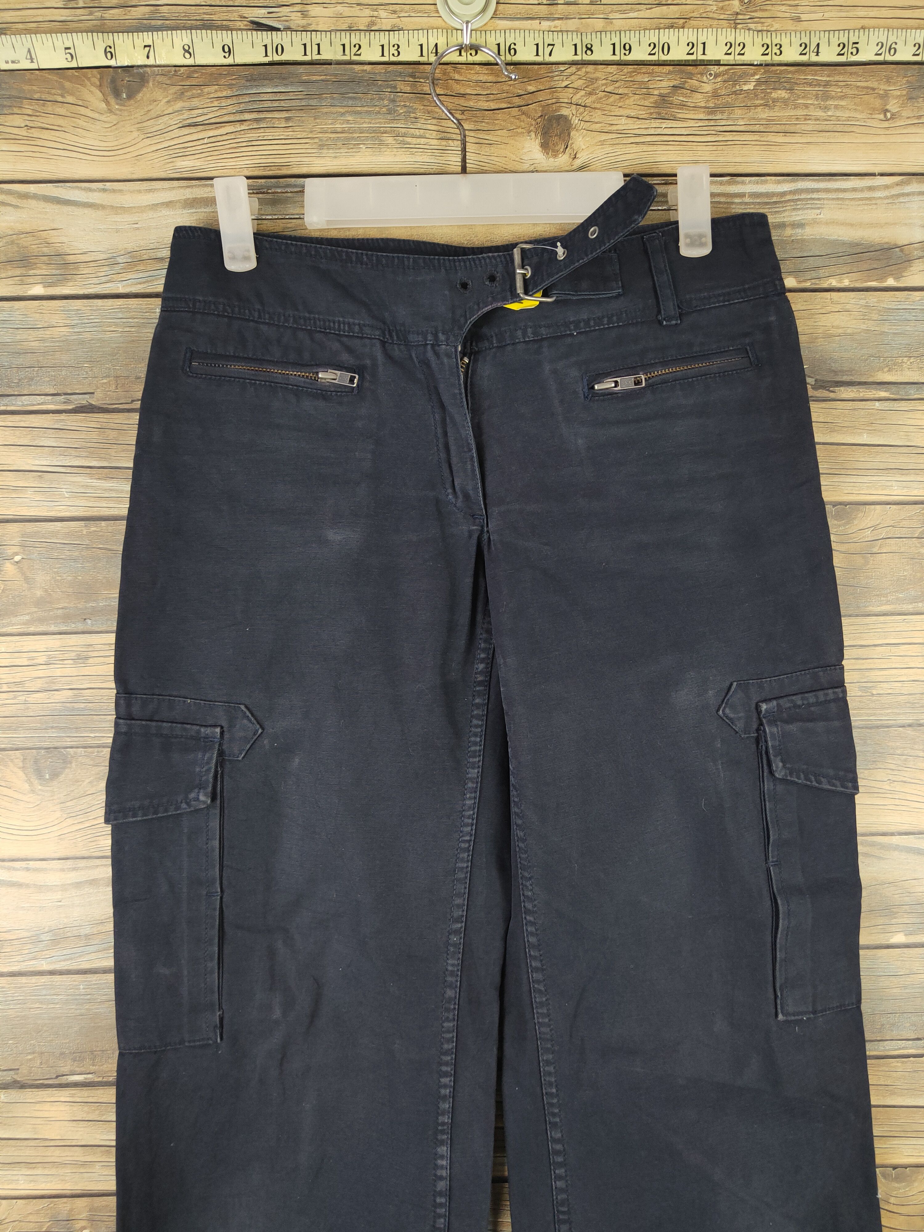 Japanese Brand DL Black Witch Navy Multipocket Tactical Cargo #1475 Size 27" / US 4 / IT 40 - 2 Thumbnail