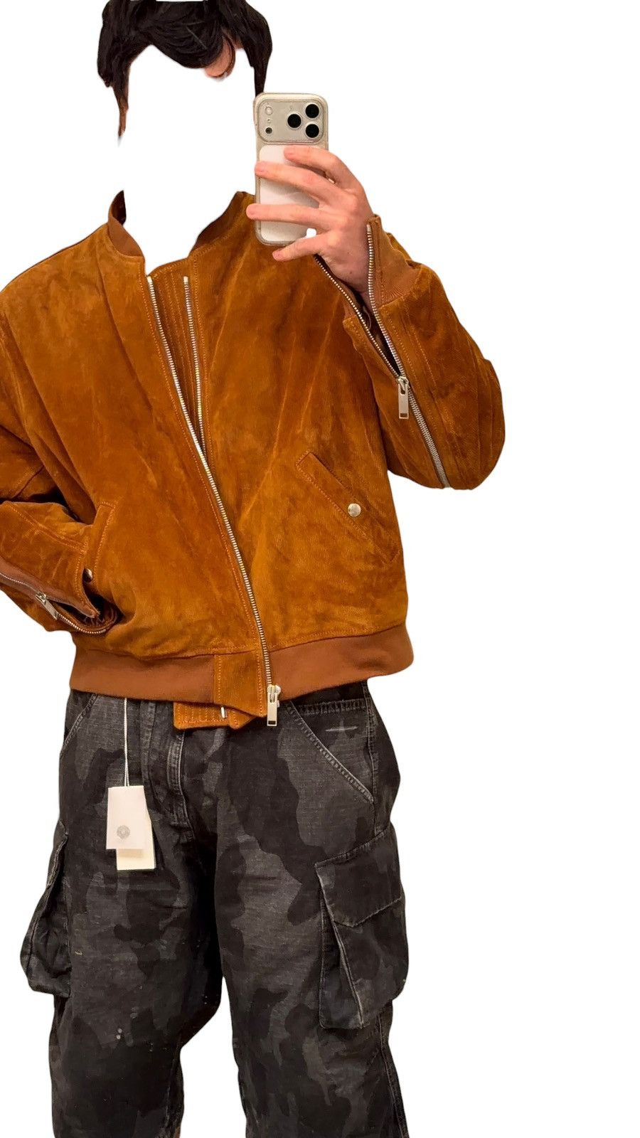 424 Rare Trompe Loeil Leather “Corduroy” Bomber Jacket Size US M / EU 48-50 / 2 - 4 Thumbnail