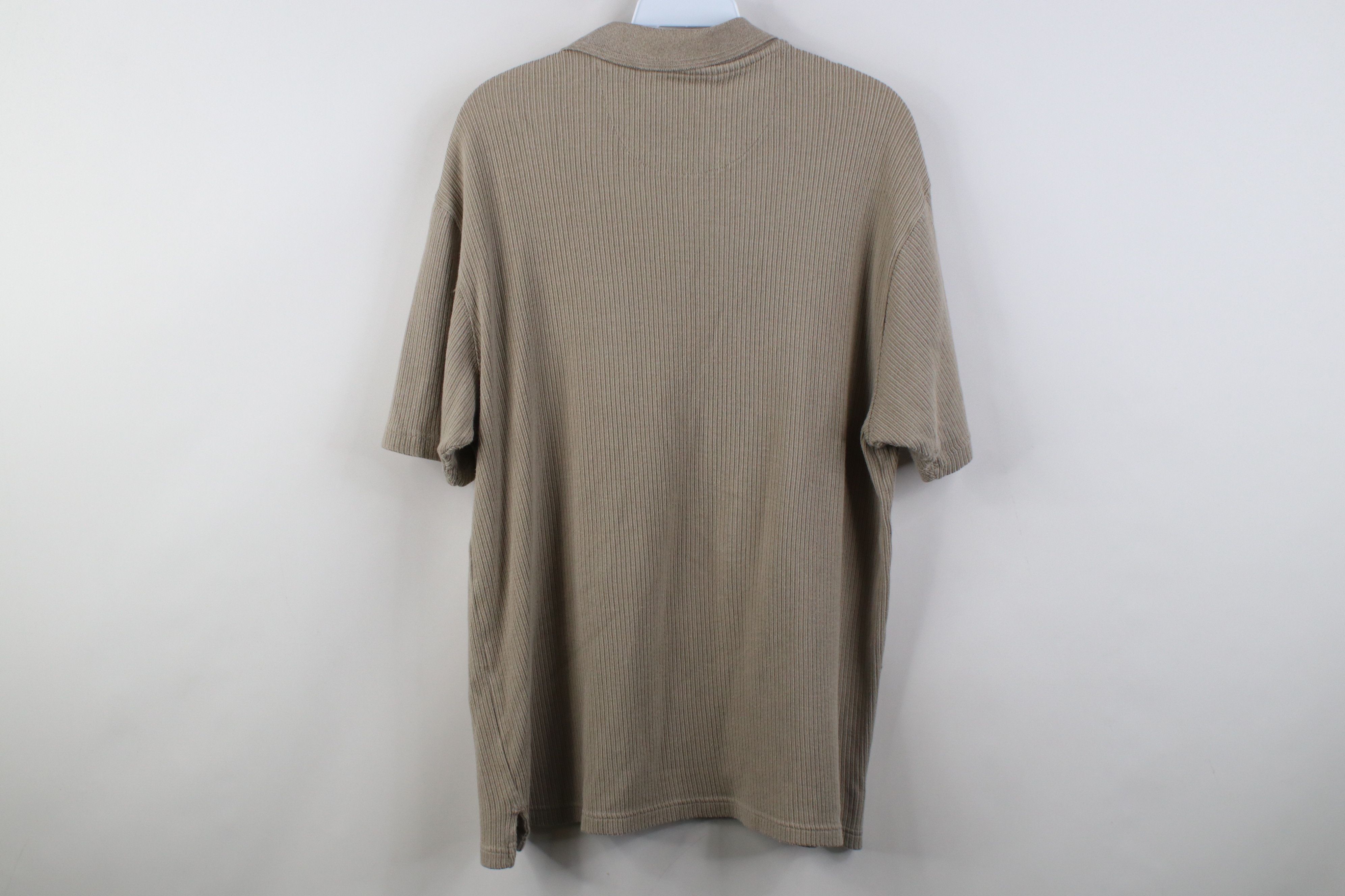 Vintage Vintage 90s Streetwear Striped Ribbed Knit Golf Polo Shirt Size US M / EU 48-50 / 2 - 8 Thumbnail