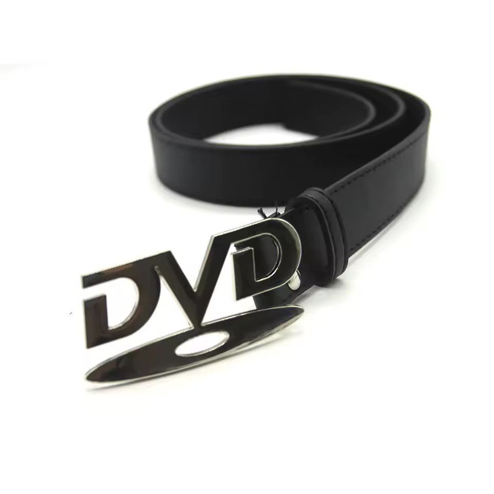 Other Streetwear DVD Buckle Black Belt PU Leather Unisex Size ONE SIZE - 3 Thumbnail