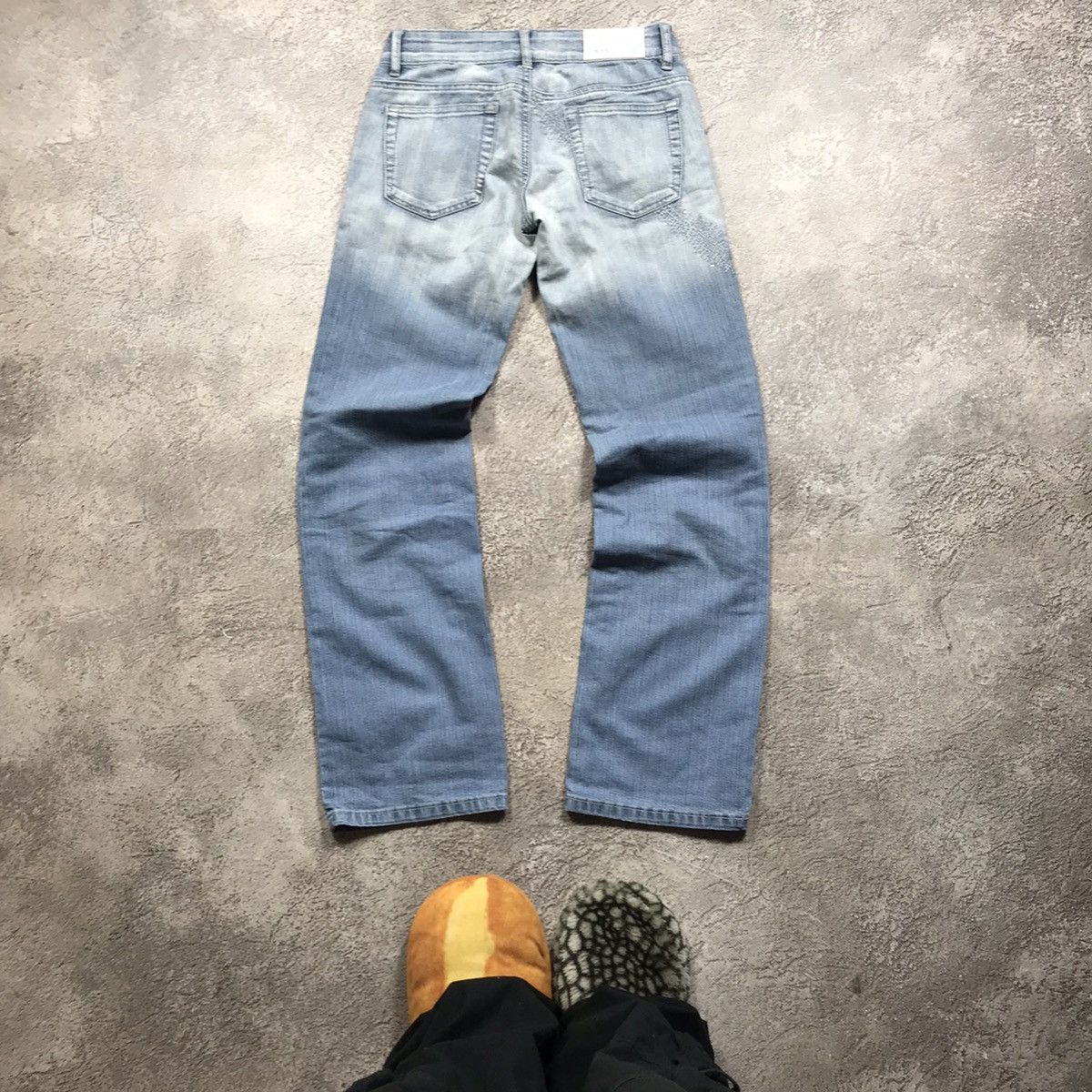 Vintage Vintage 90s Distressed Baggy Wide Leg Jeans Grunge Y2K 25 Size 25" / US 0 / IT 36 - 4 Thumbnail