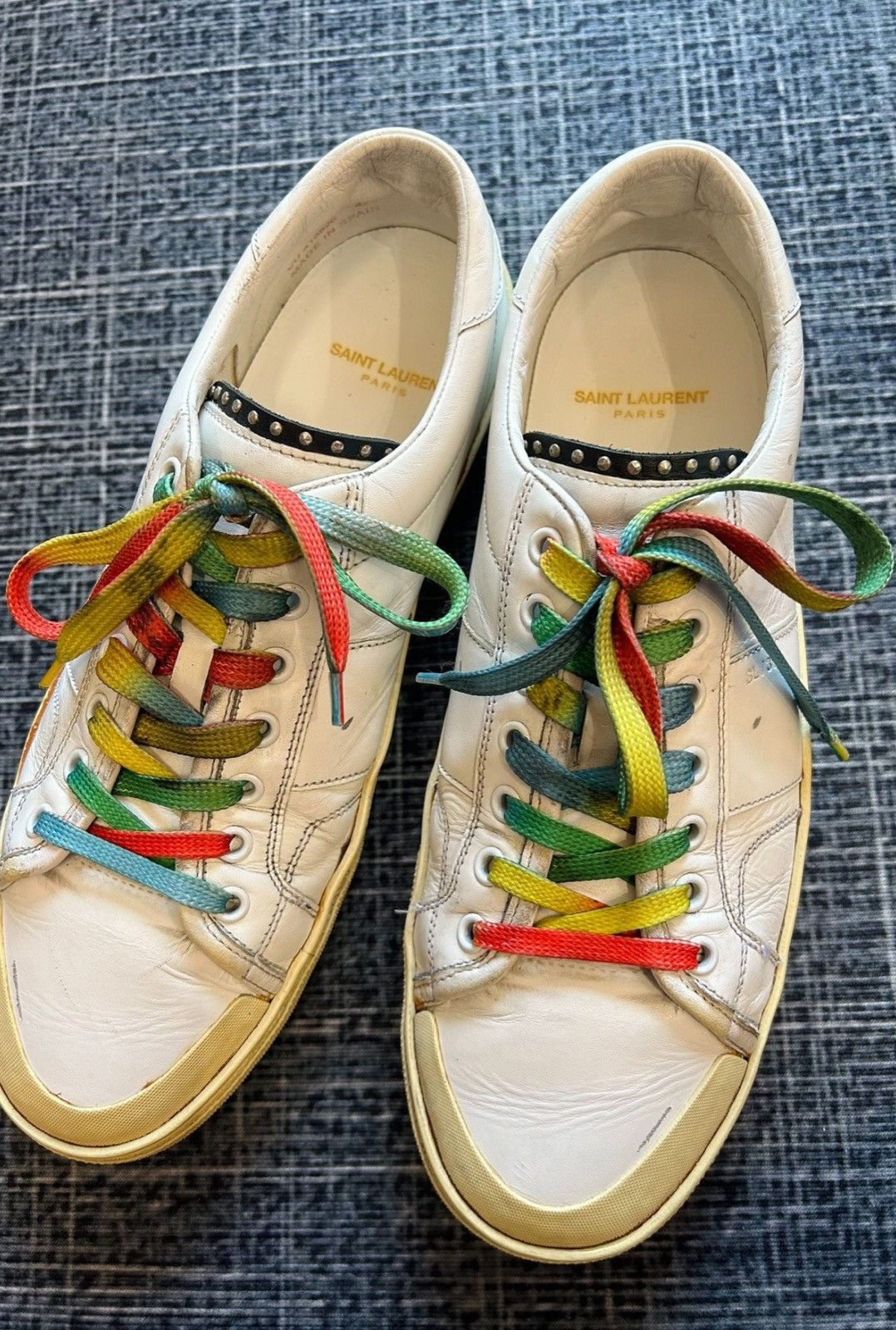 Saint Laurent Paris Saint Laurent SLP 2016SS SL37 Riveted Rainbow Sneakers Size US 9.5 / EU 42-43 - 1 Thumbnail