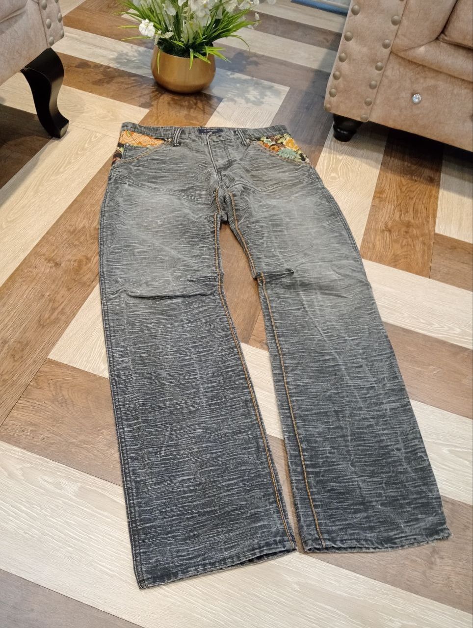 Japanese Brand JAPANESE BLUE TRICK SUKAJAN DENIM PANTS Size US 34 / EU 50 - 3 Thumbnail