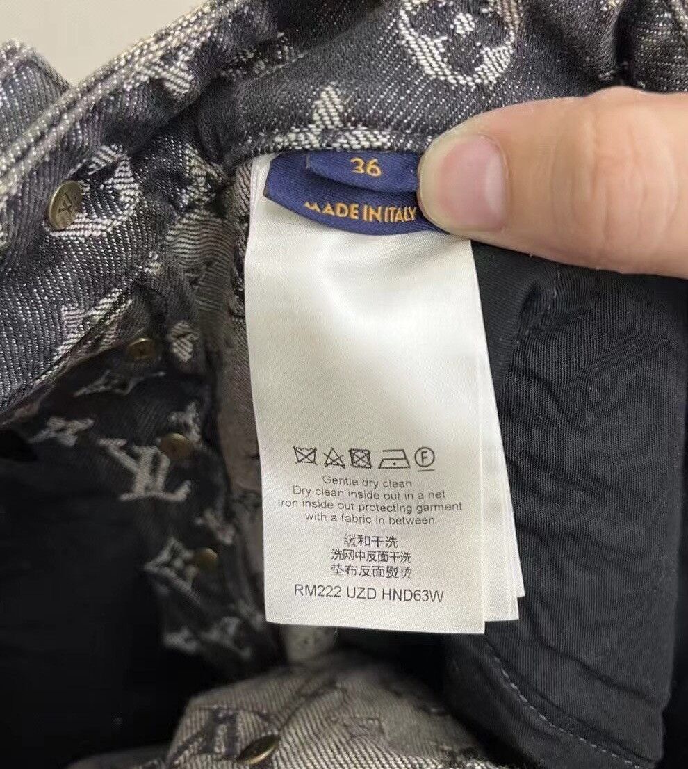 Louis Vuitton Louis Vuitton 36 Distressed Black Monogram Denim Jeans Size US 36 / EU 52 - 8 Thumbnail