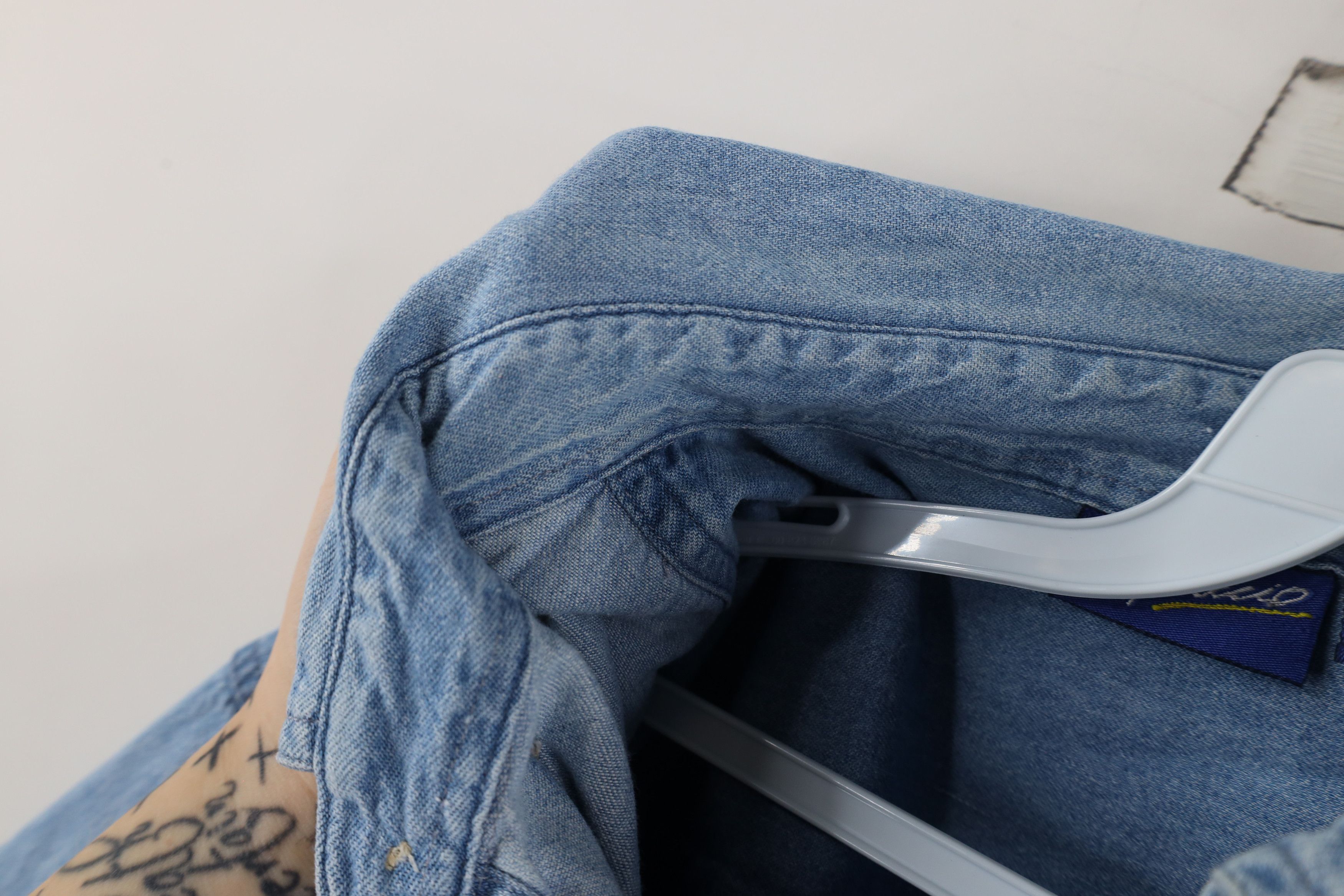 Vintage Vintage 90s Streetwear Short Sleeve Denim Jean Button Shirt Size US XXL / EU 58 / 5 - 8 Thumbnail