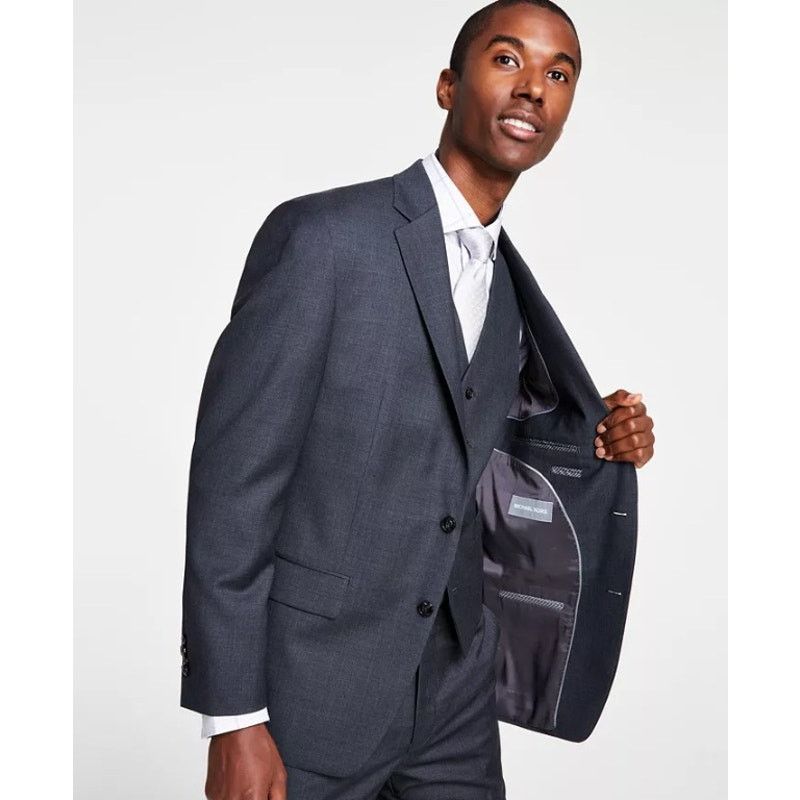 Michael Kors Michael Kors Men's Grey Wool Kaplan Suit Blazer Size 46R Size 46R - 4 Thumbnail
