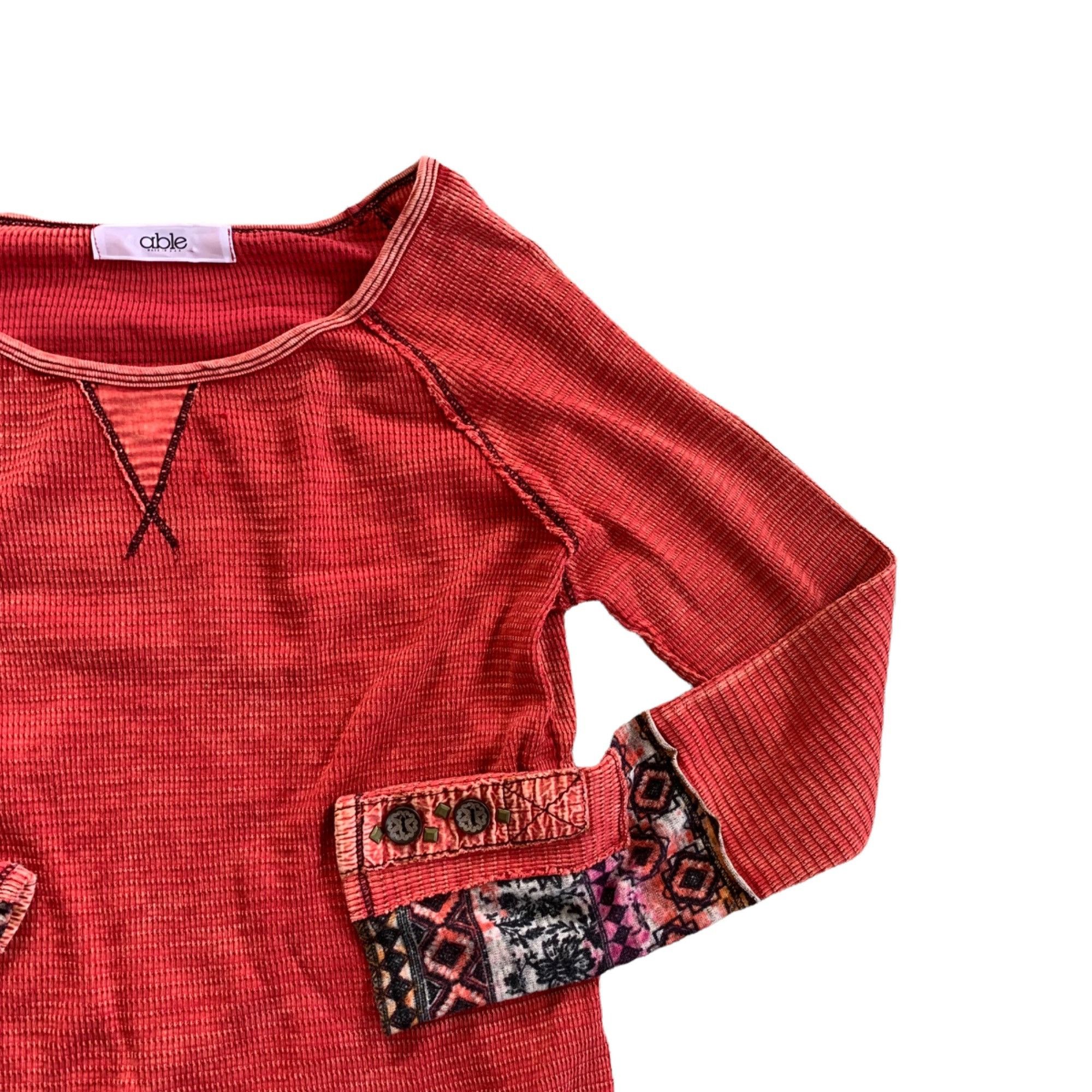 Other American Able Waffle Knit Boho Thermal Top XL Size XL / US 12-14 / IT 48-50 - 3 Thumbnail